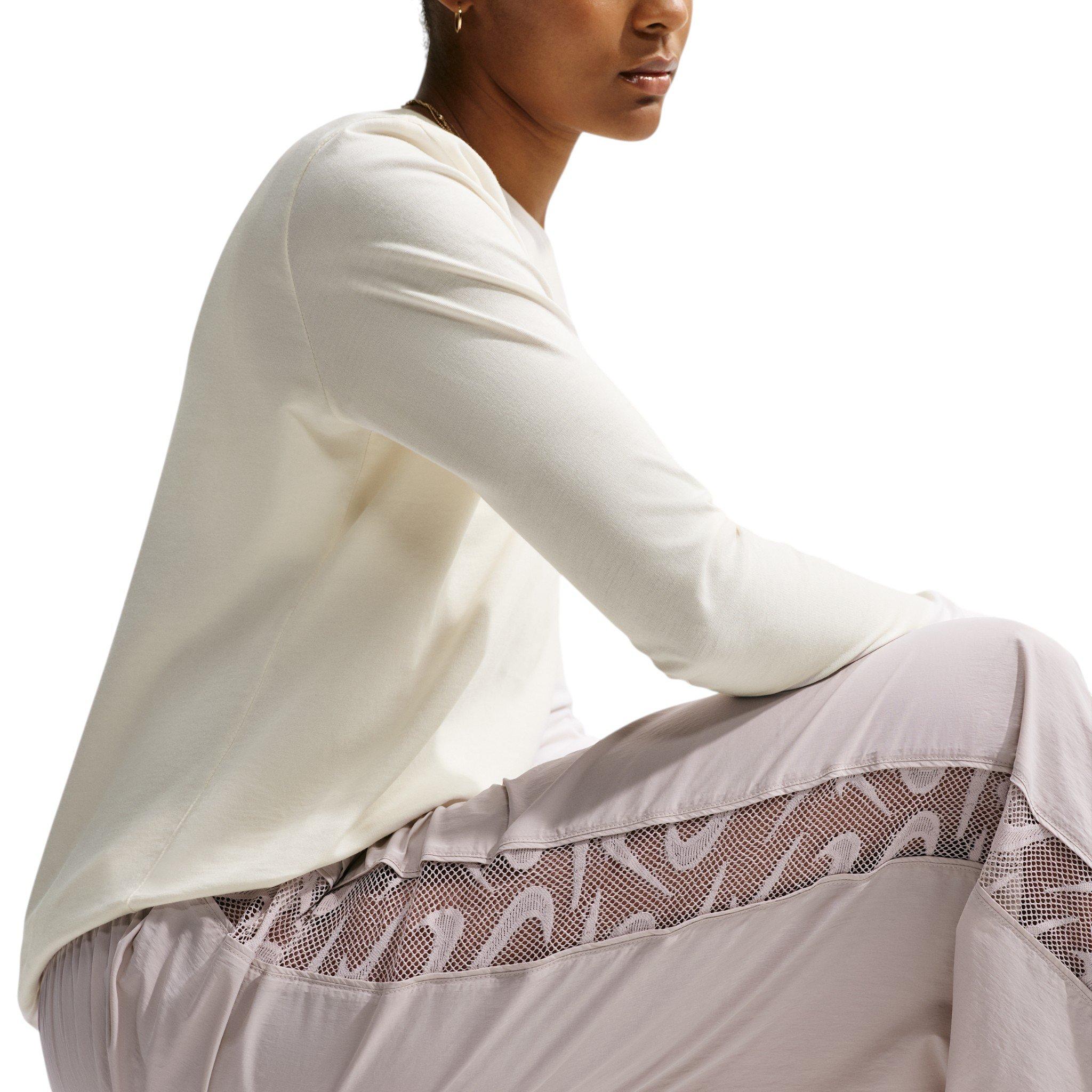 Nike Women's Sportswear Loose Mid-Rise Lace Track Pants - Cream - CREAM