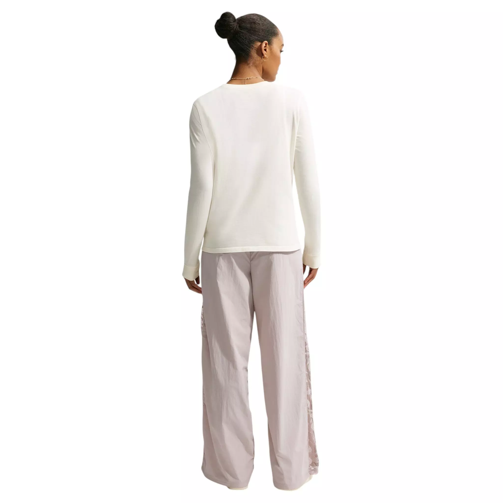 Nike Women's Sportswear Loose Mid-Rise Lace Track Pants - Cream - CREAM