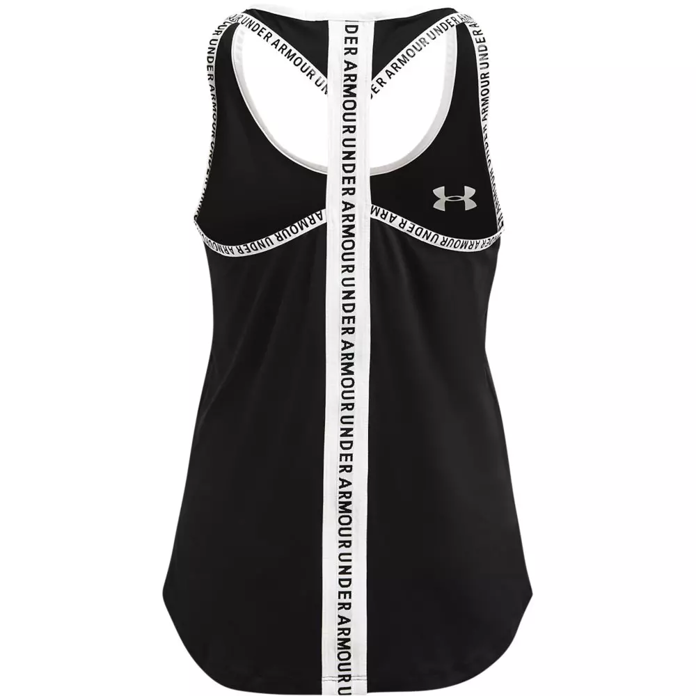 Under Armour Big Girls' UA Knockout Tank - Black/White - BLACK/WHITE