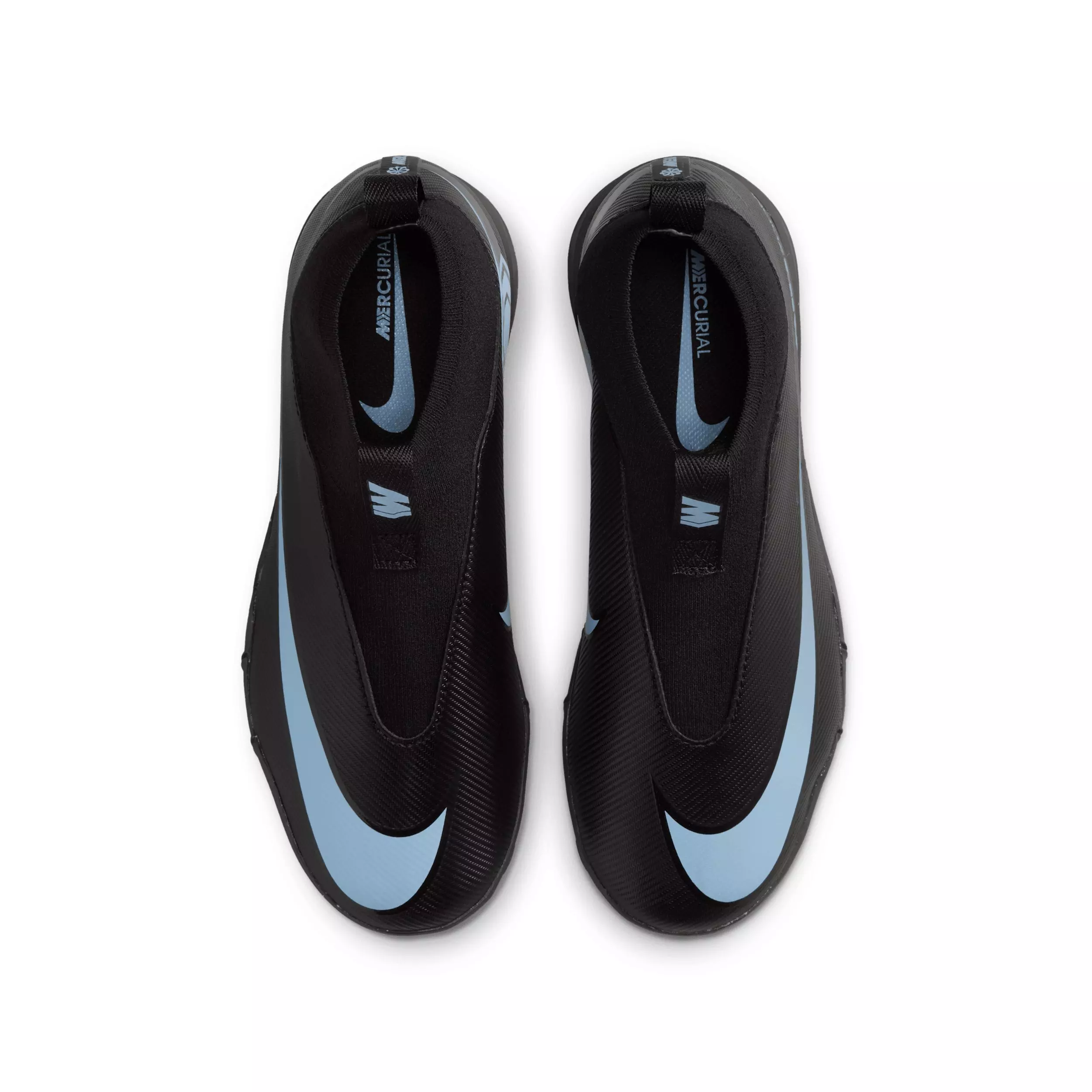 Nike Jr. Mercurial Superfly 10 Academy Turf "Black/Ice Blue" Grade School Kids' Soccer Shoe - BLACK/BLUE