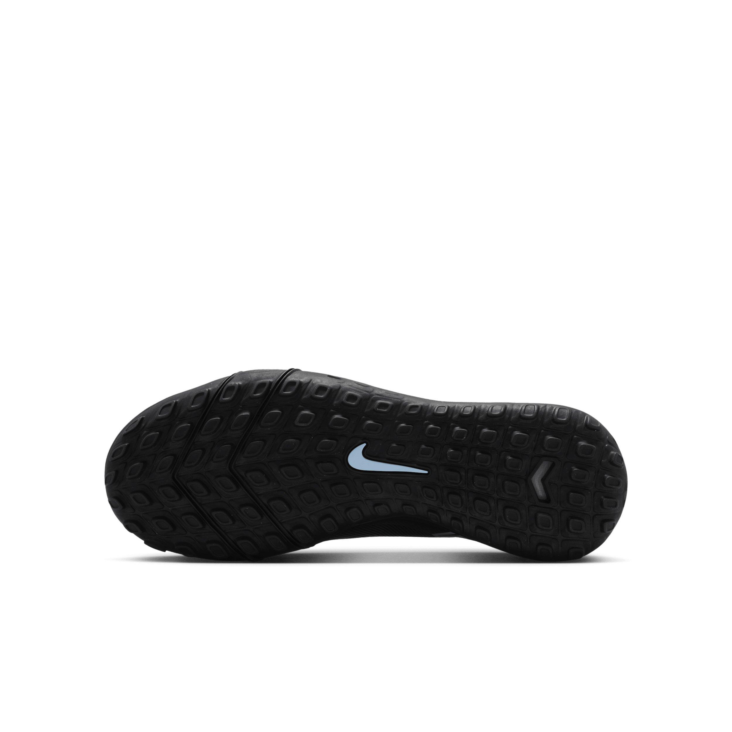 Nike Jr. Mercurial Superfly 10 Academy Turf Grade School Kids' "Black/Ice Blue" Soccer Shoe