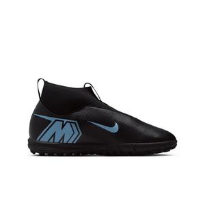 Nike Jr. Mercurial Superfly 10 Academy Turf "Black/Ice Blue" Grade School Kids' Soccer Shoe