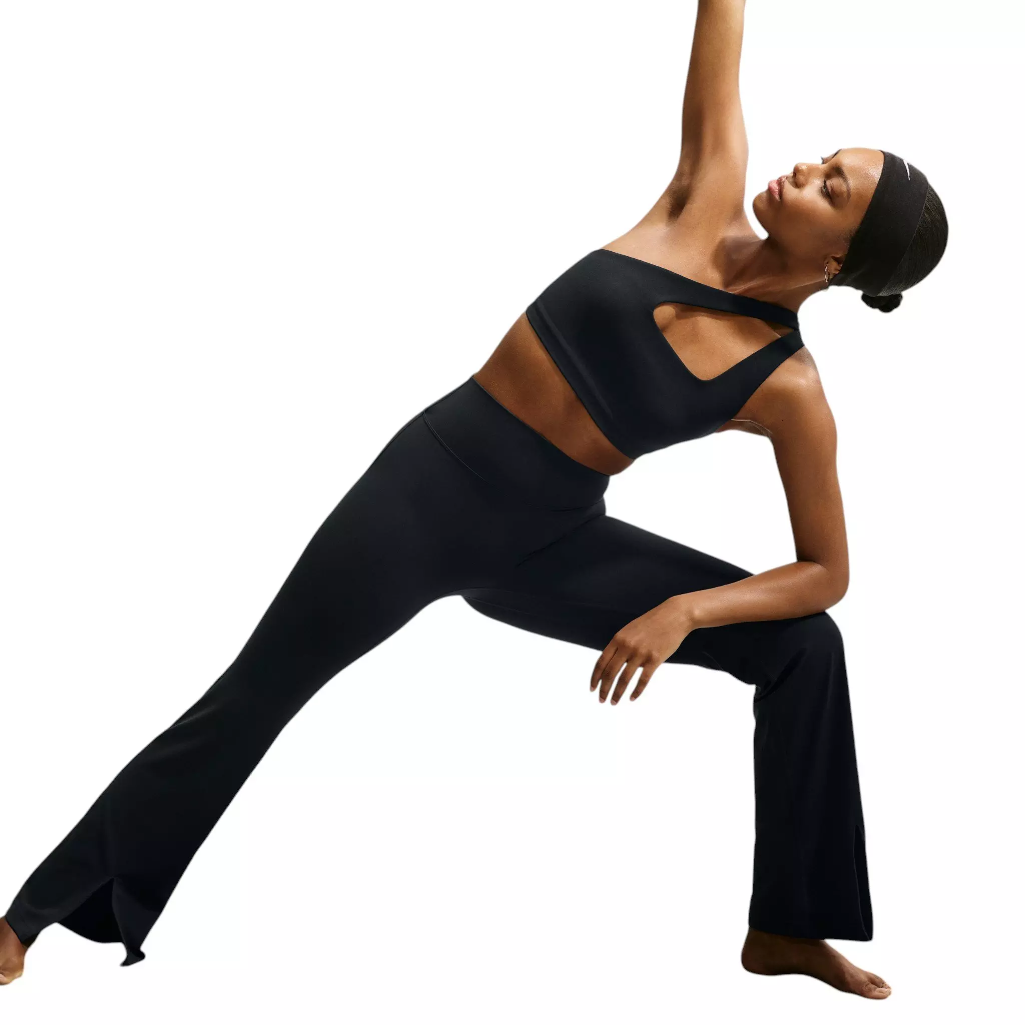 Nike Women's Zenvy High-Waisted Flared Leggings - Black - BLACK