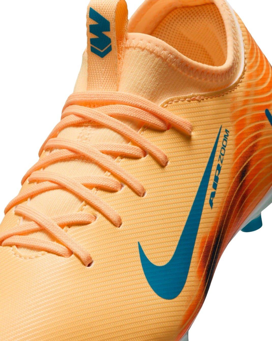Nike Jr. Mercurial Vapor 16 Academy Grade School Kids' "Melon Tint/Igloo/Neo Turquoise" Soccer Cleat
