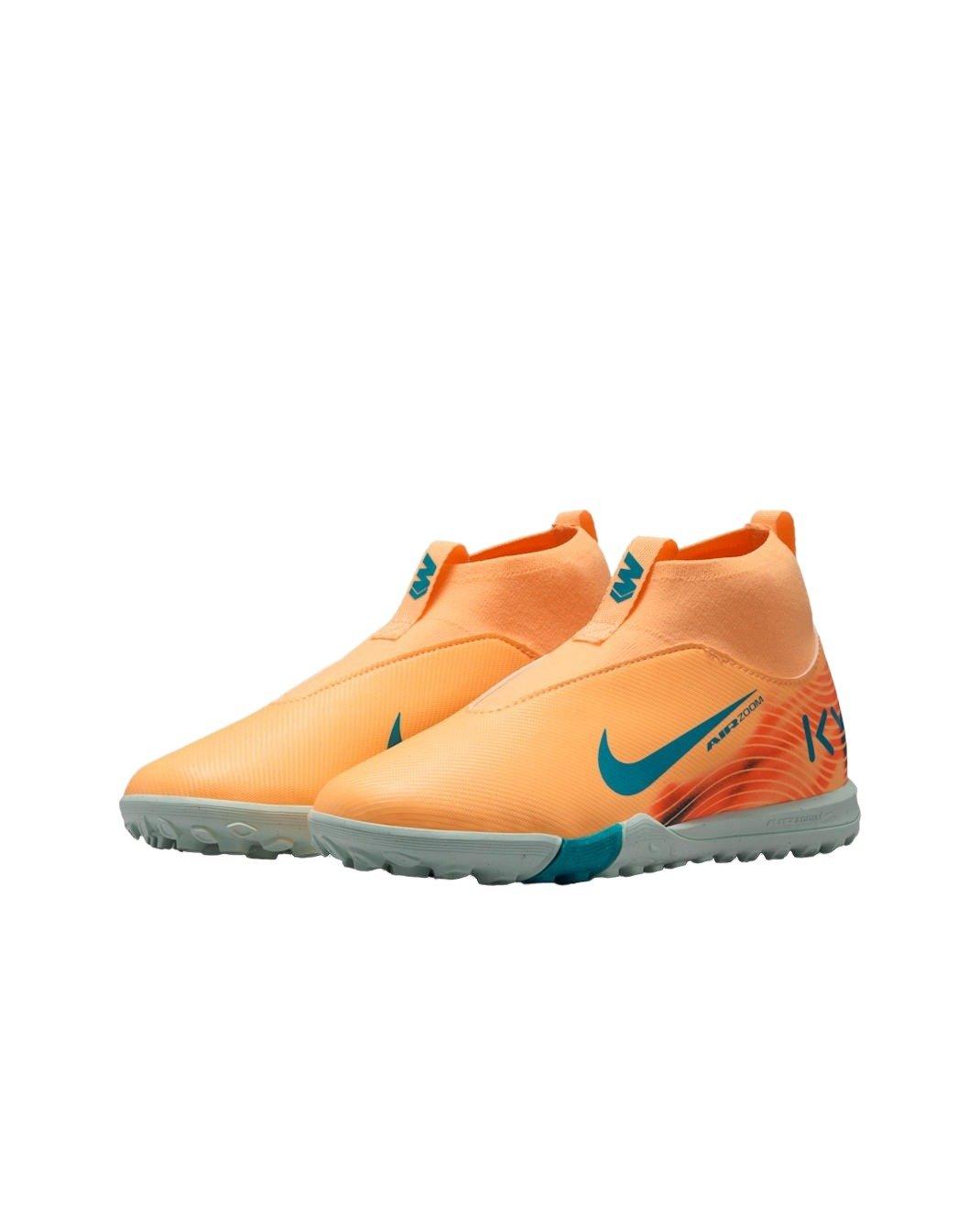 Nike Jr. Mercurial Superfly 10 Academy Turf "Melon/Igloo/Turquoise" Grade School Kids' Soccer Shoe - MELON/INGLOO/TURQUOISE Thumbnail View 3