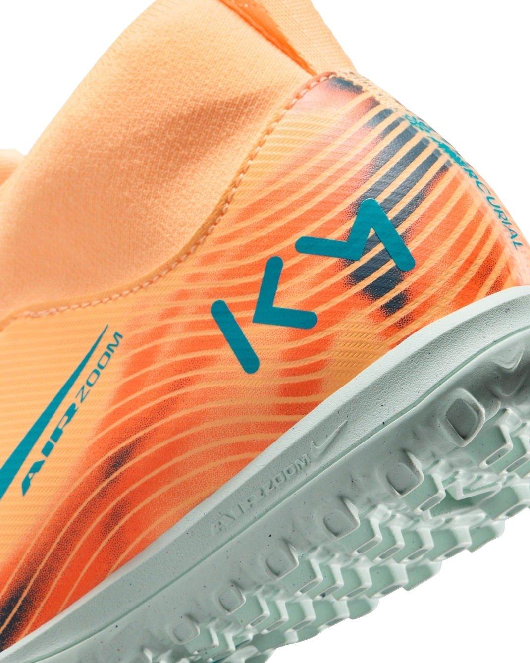 Nike Jr. Mercurial Superfly 10 Academy Turf "Melon/Igloo/Turquoise" Grade School Kids' Soccer Shoe - MELON/INGLOO/TURQUOISE Thumbnail View 8