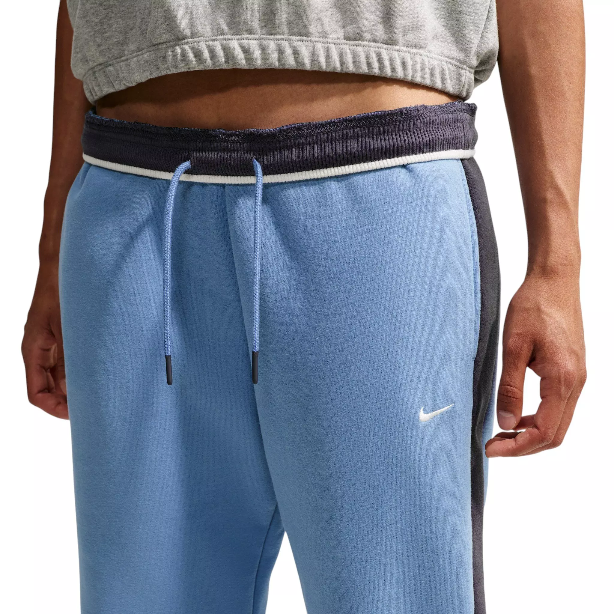 Nike Women's Studio Fleece Med-Weight Mid-Rise Joggers - Blue/Gridiron - BLUE/GRIDIRON