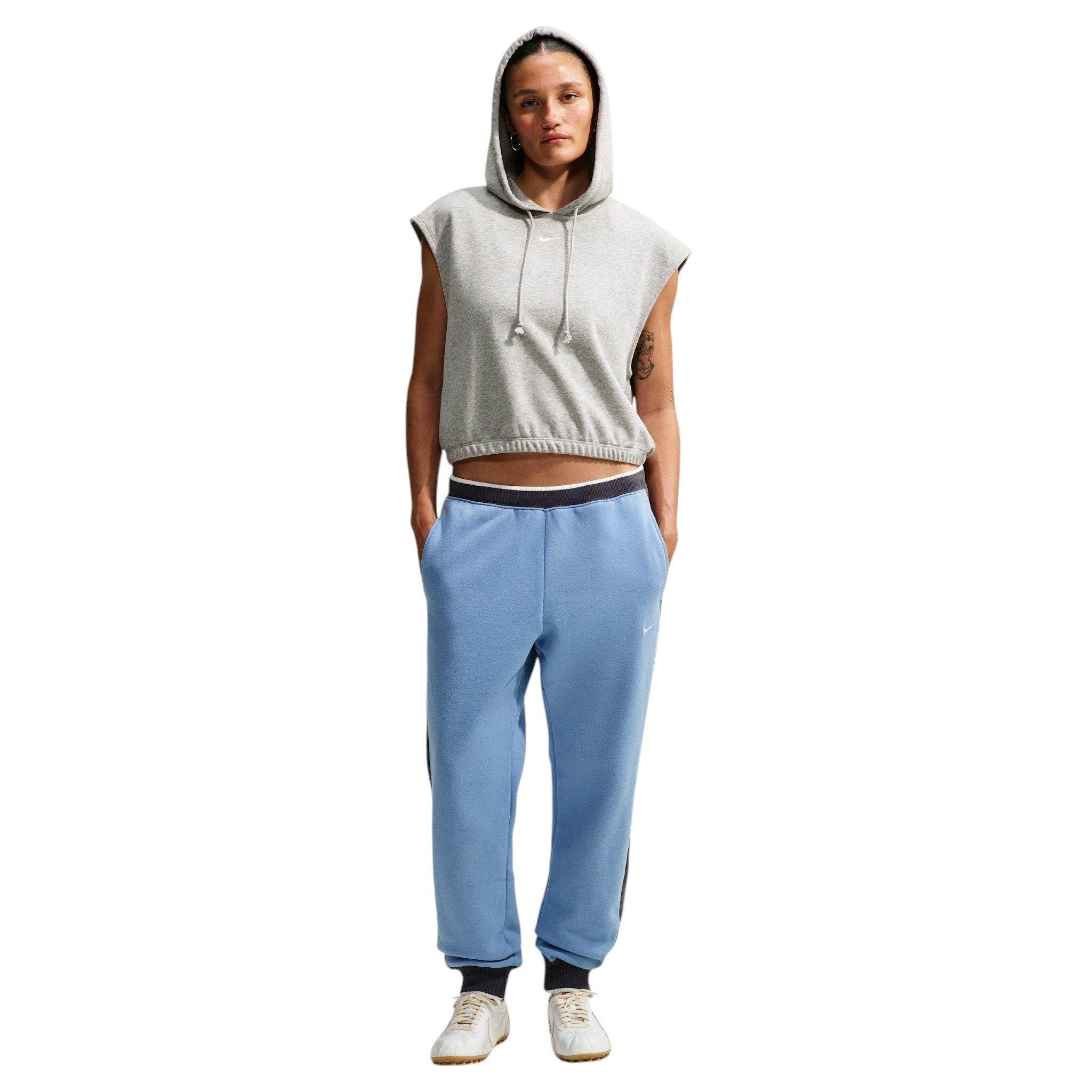 Nike Women's Studio Fleece Med-Weight Mid-Rise Joggers - Blue/Gridiron - BLUE/GRIDIRON