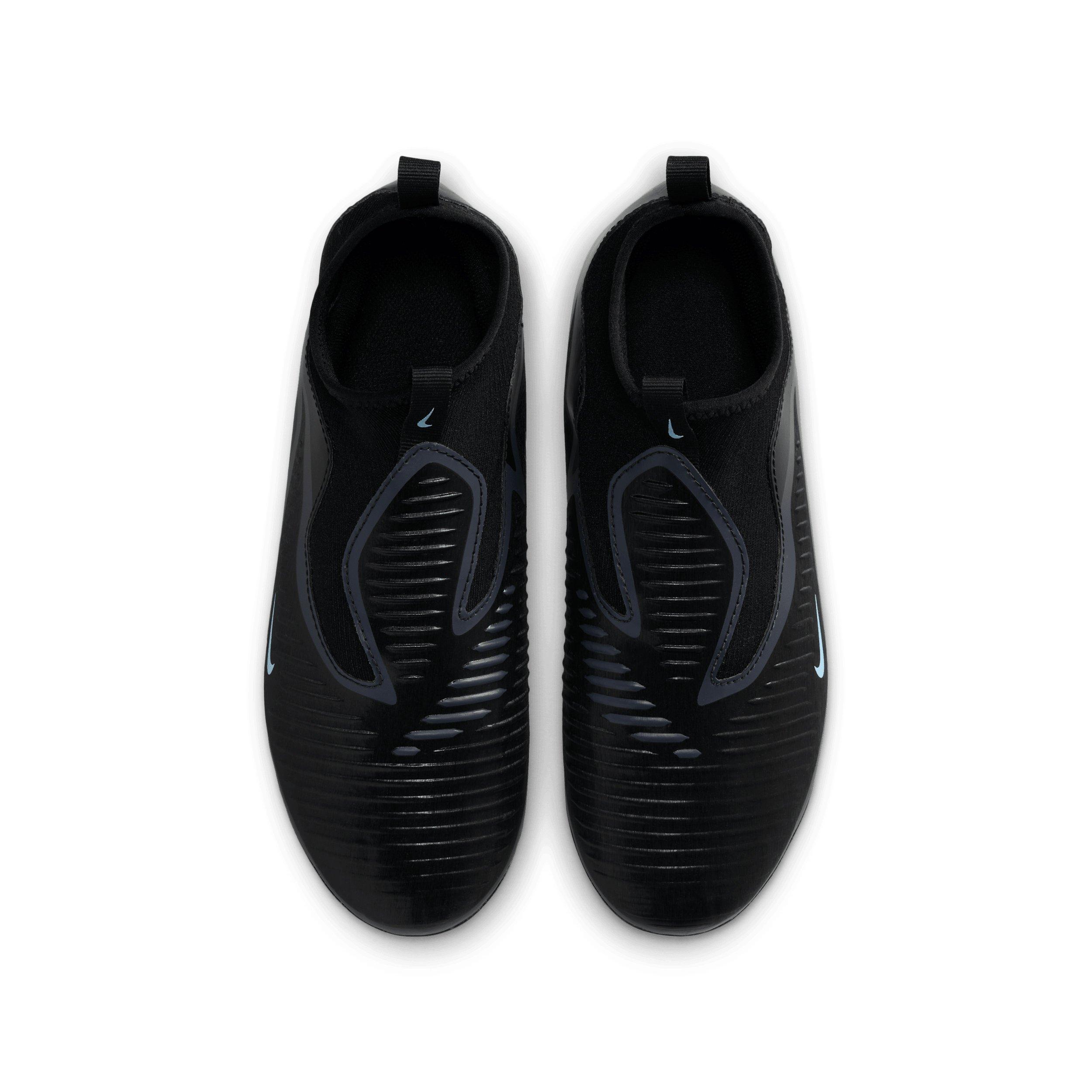 Nike Jr. Phantom 6 High Academy MG "Black/Black" Grade School Kids' Soccer Cleat - BLACK/BLACK Thumbnail View 4