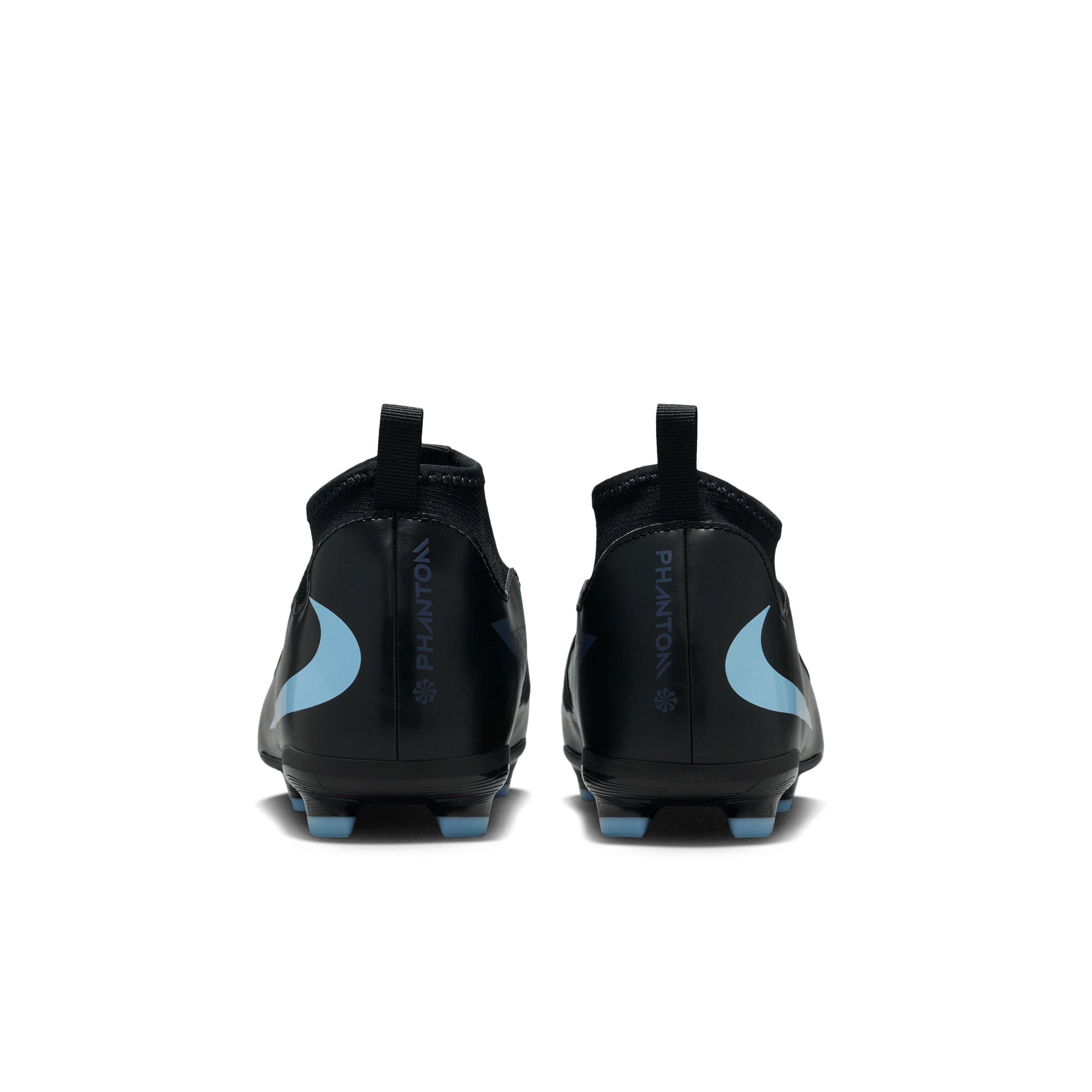 Nike Jr. Phantom 6 High Academy MG "Black/Black" Grade School Kids' Soccer Cleat - BLACK/BLACK Thumbnail View 5