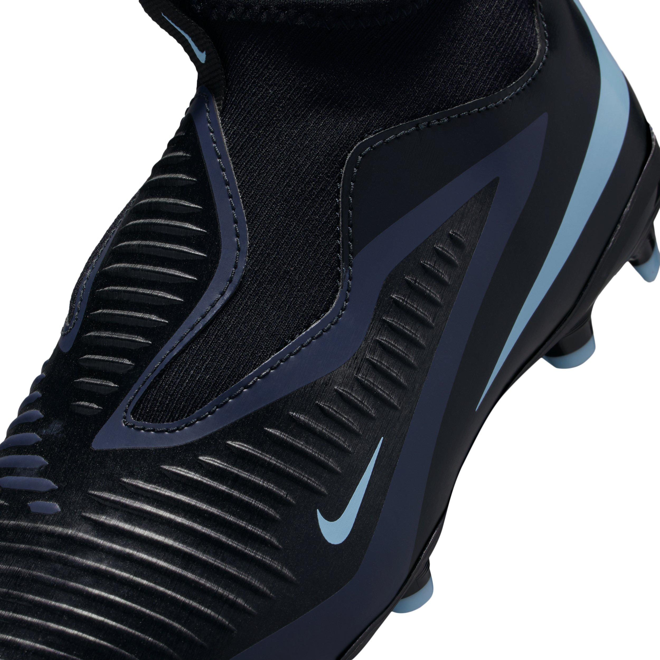 Nike Jr. Phantom 6 High Academy MG "Black/Black" Grade School Kids' Soccer Cleat - BLACK/BLACK Thumbnail View 7