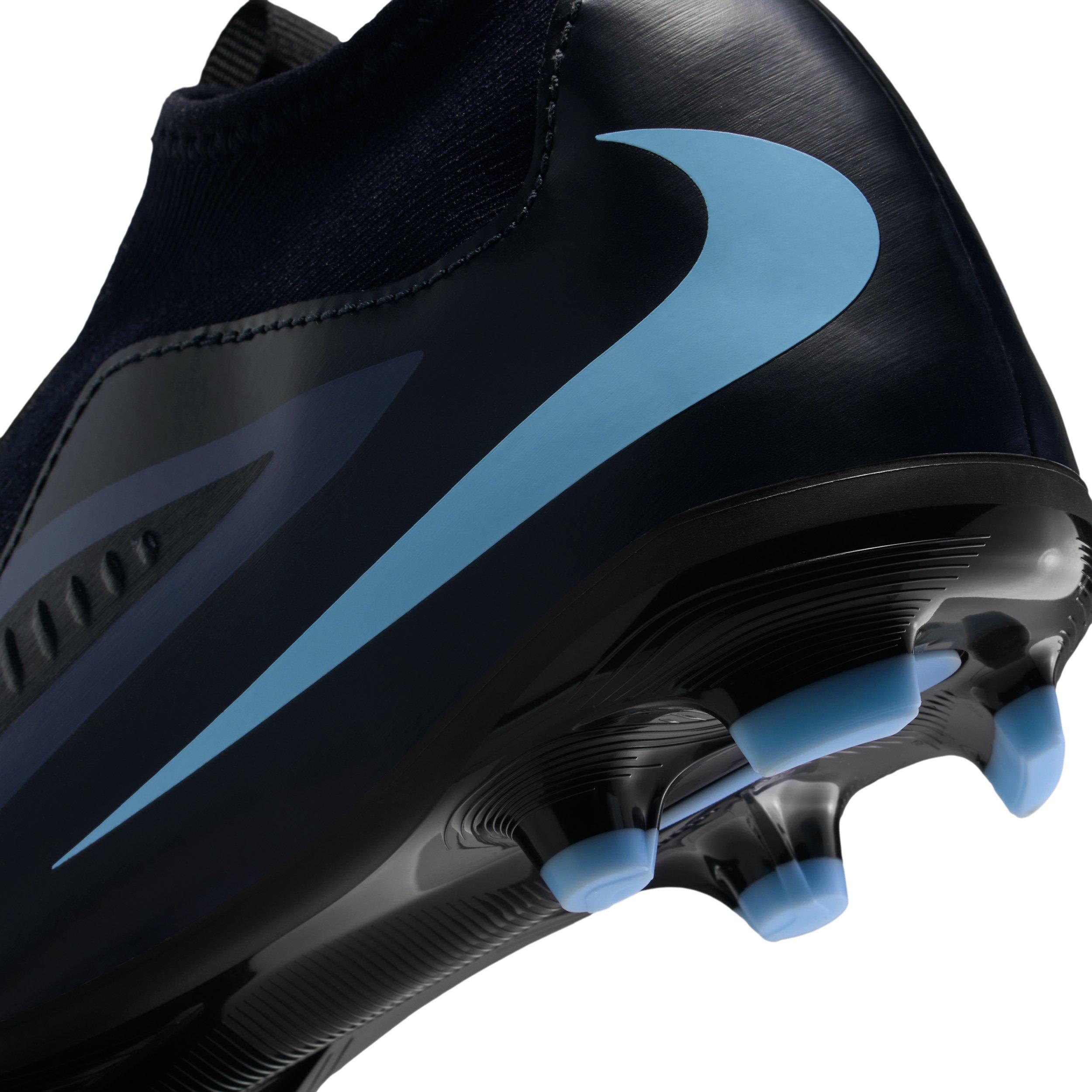 Nike Jr. Phantom 6 High Academy MG "Black/Black" Grade School Kids' Soccer Cleat - BLACK/BLACK Thumbnail View 8