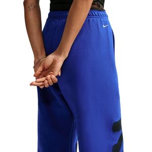 Nike Women's Studio Fleece Med-Weight Oversized HR Straight-Leg Graphic Pants - Royal - ROYAL
