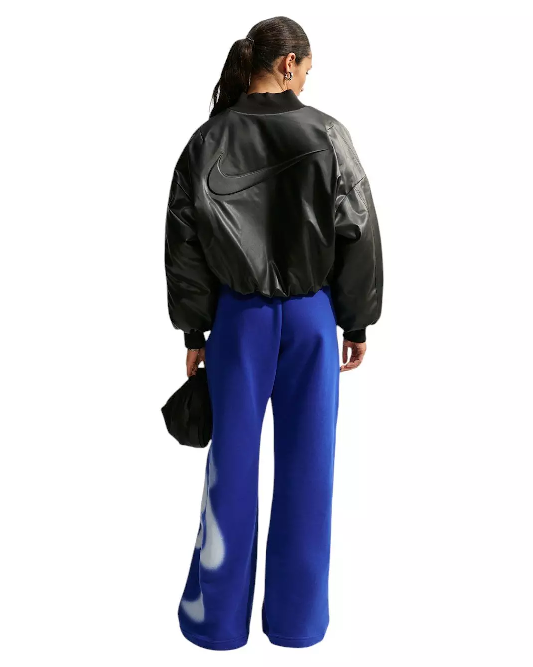 Nike Women's Studio Fleece Med-Weight Oversized HR Straight-Leg Graphic Pants - Royal - ROYAL
