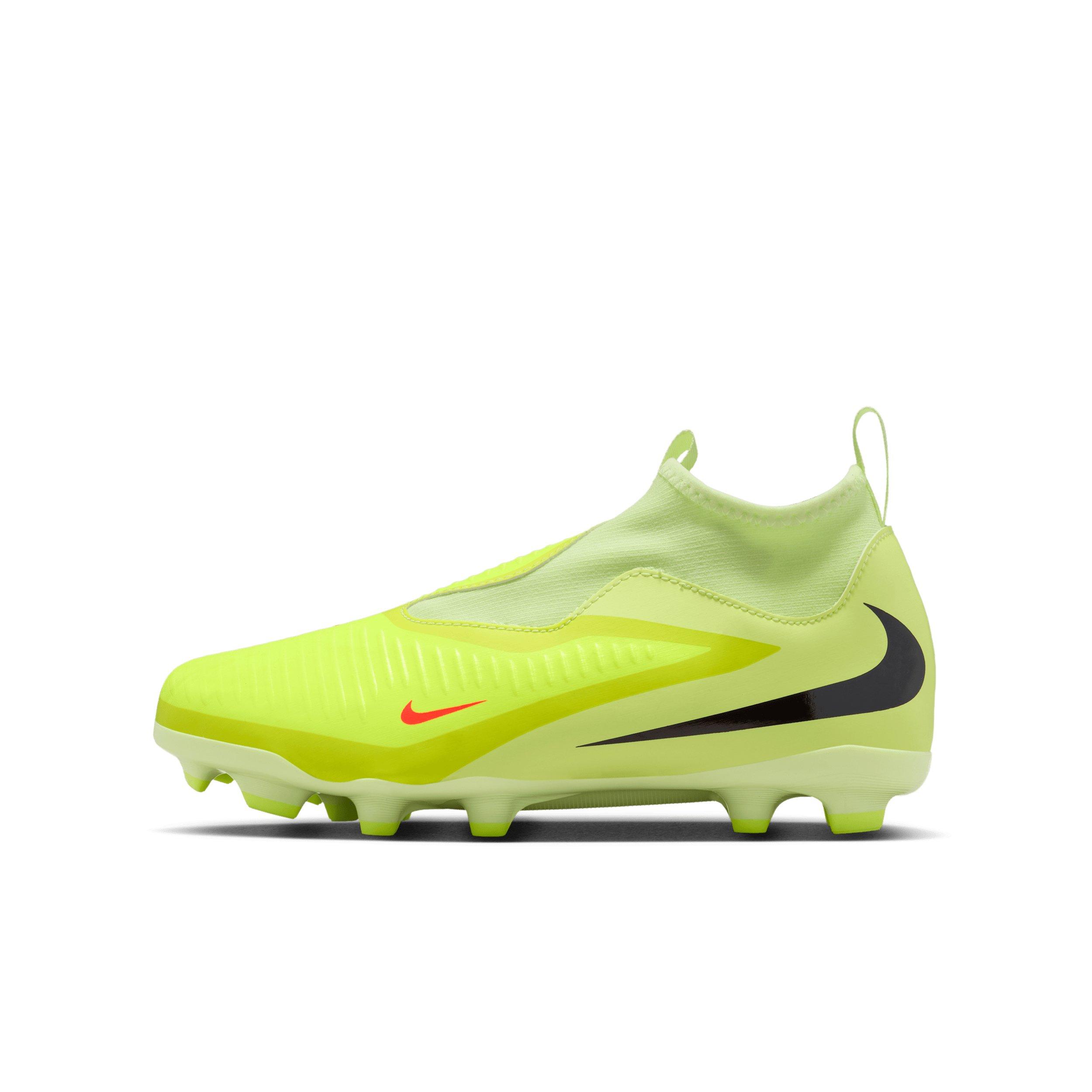 Nike Jr. Phantom 6 High Academy MG Grade School Kids' "Hyper Crimson/Limelight/Black" Soccer Cleat