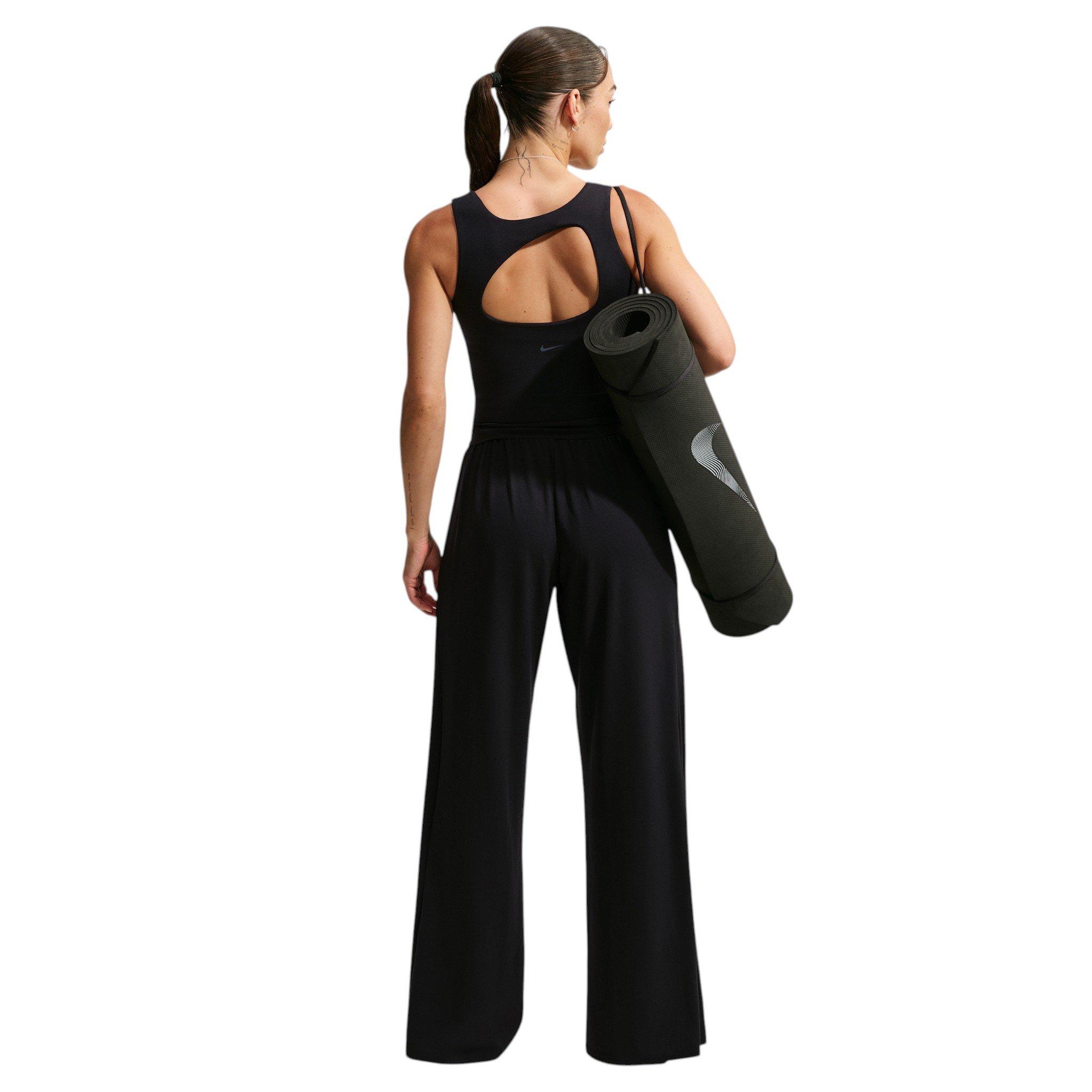 Nike Women's Zenvy Mid-Rise Wide-Leg Pants - Black - BLACK