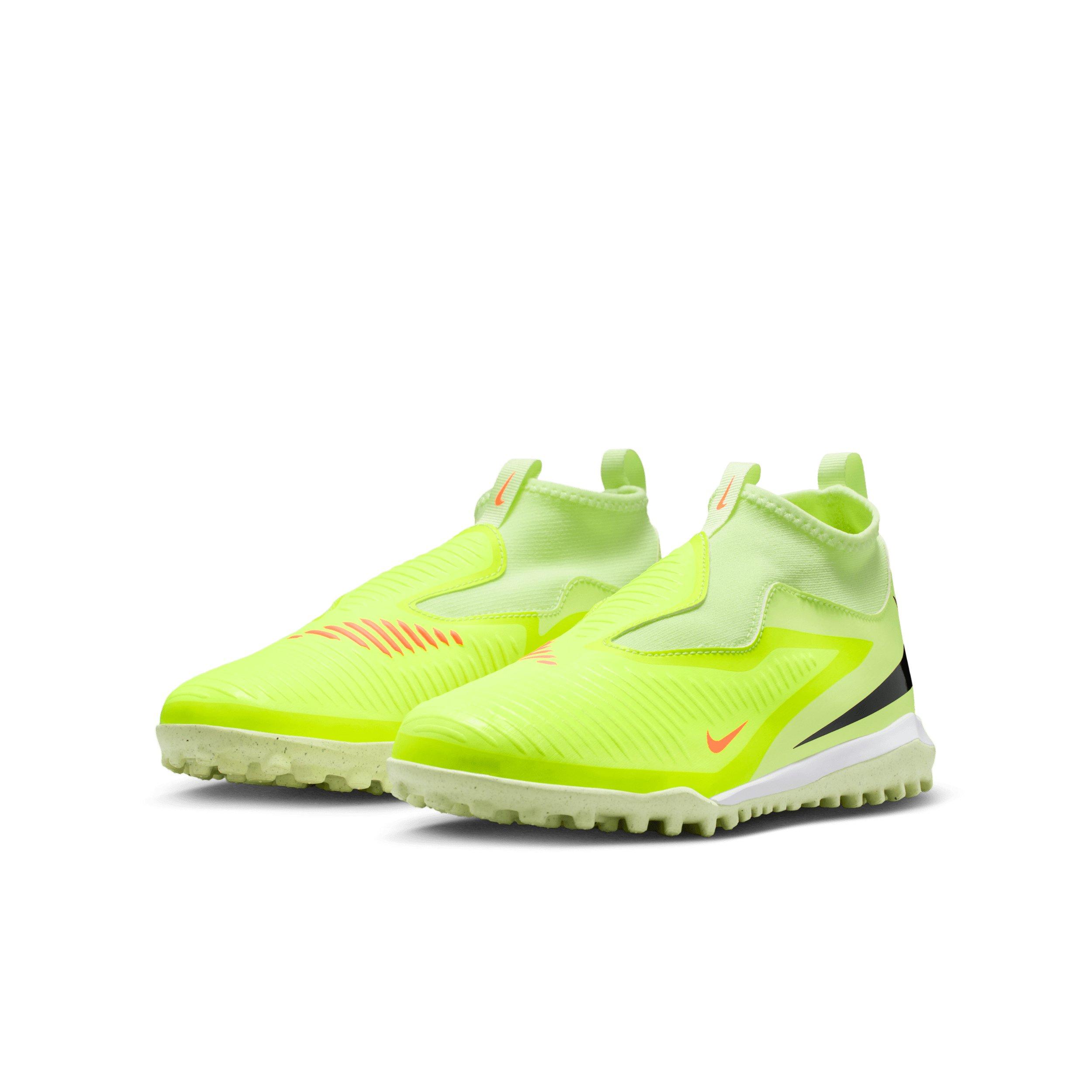Nike Jr. Phantom 6 High Academy Turf Grade School Kids' "Hyper Crimson/Limelight/Black" Soccer Shoe