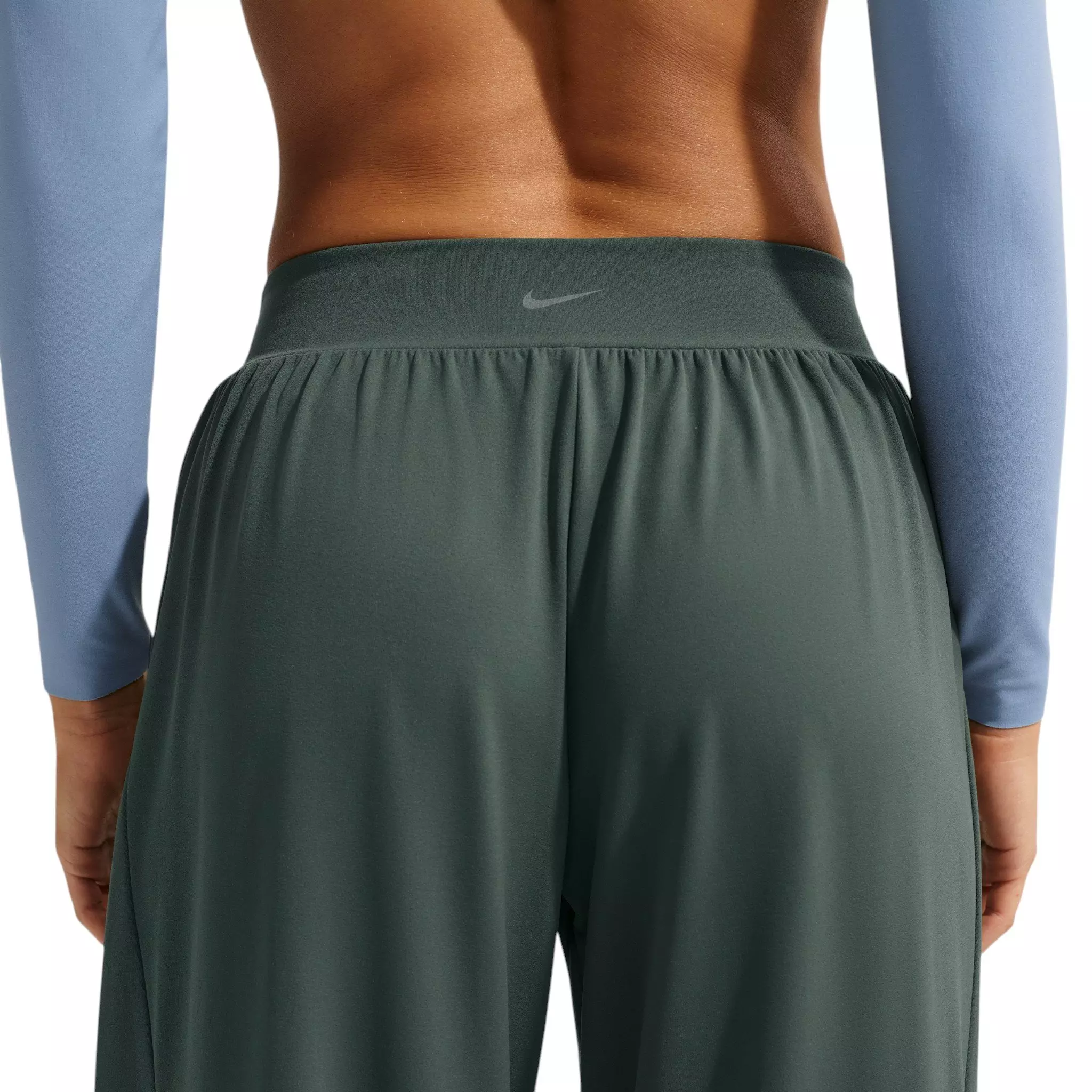 Nike Women's Zenvy Mid-Rise Wide-Leg Pants - Camo Green - CAMO GREEN