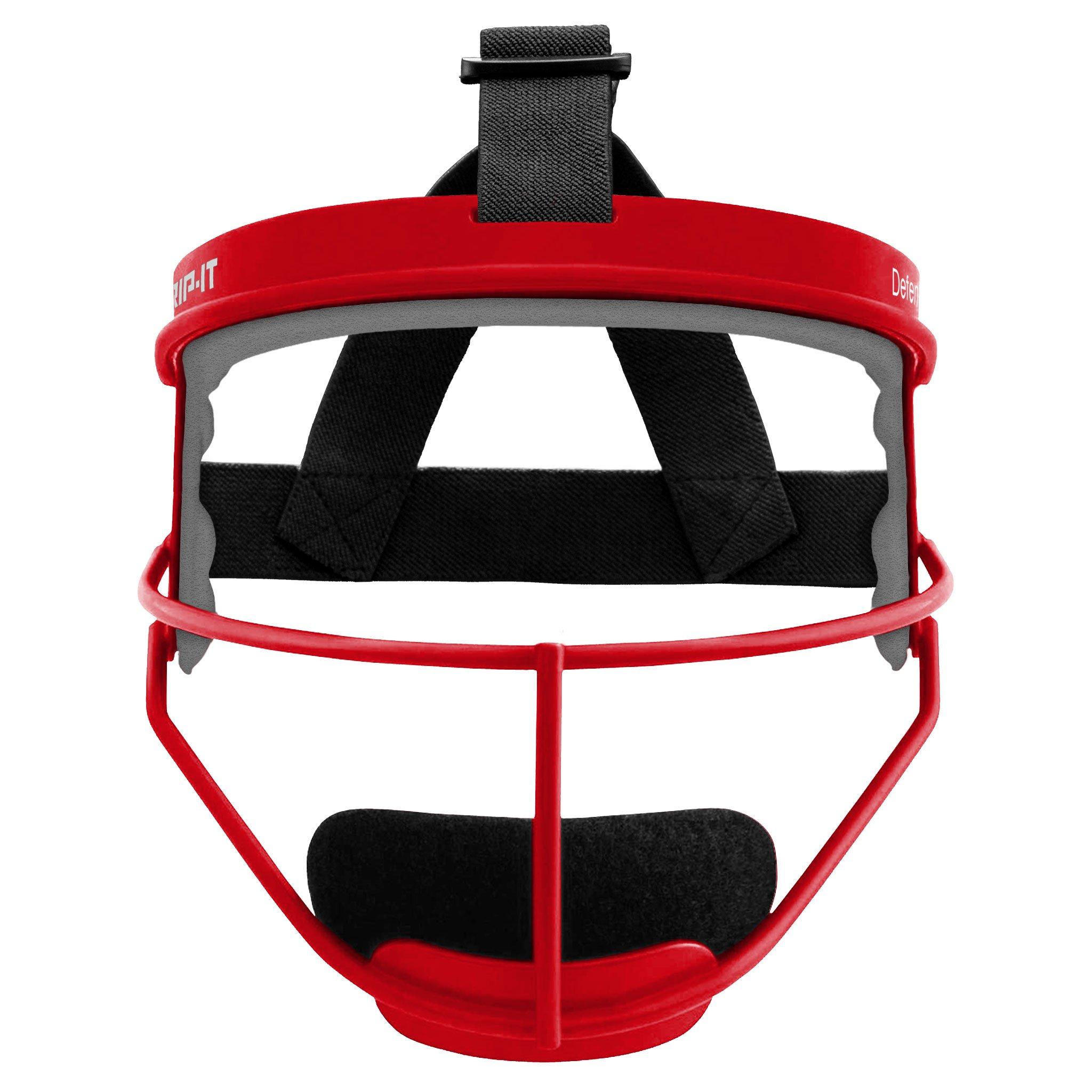 RIP-IT Women's Defense Softball Fielder's Mask - Scarlet - SCARLET Thumbnail View 2