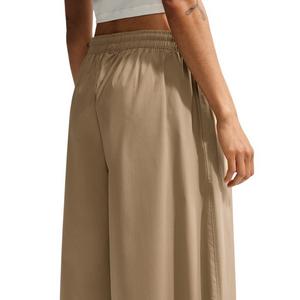 Nike Women's Sportswear Oversized Mid-Rise Poplin Culotte Pants - Beige - BEIGE