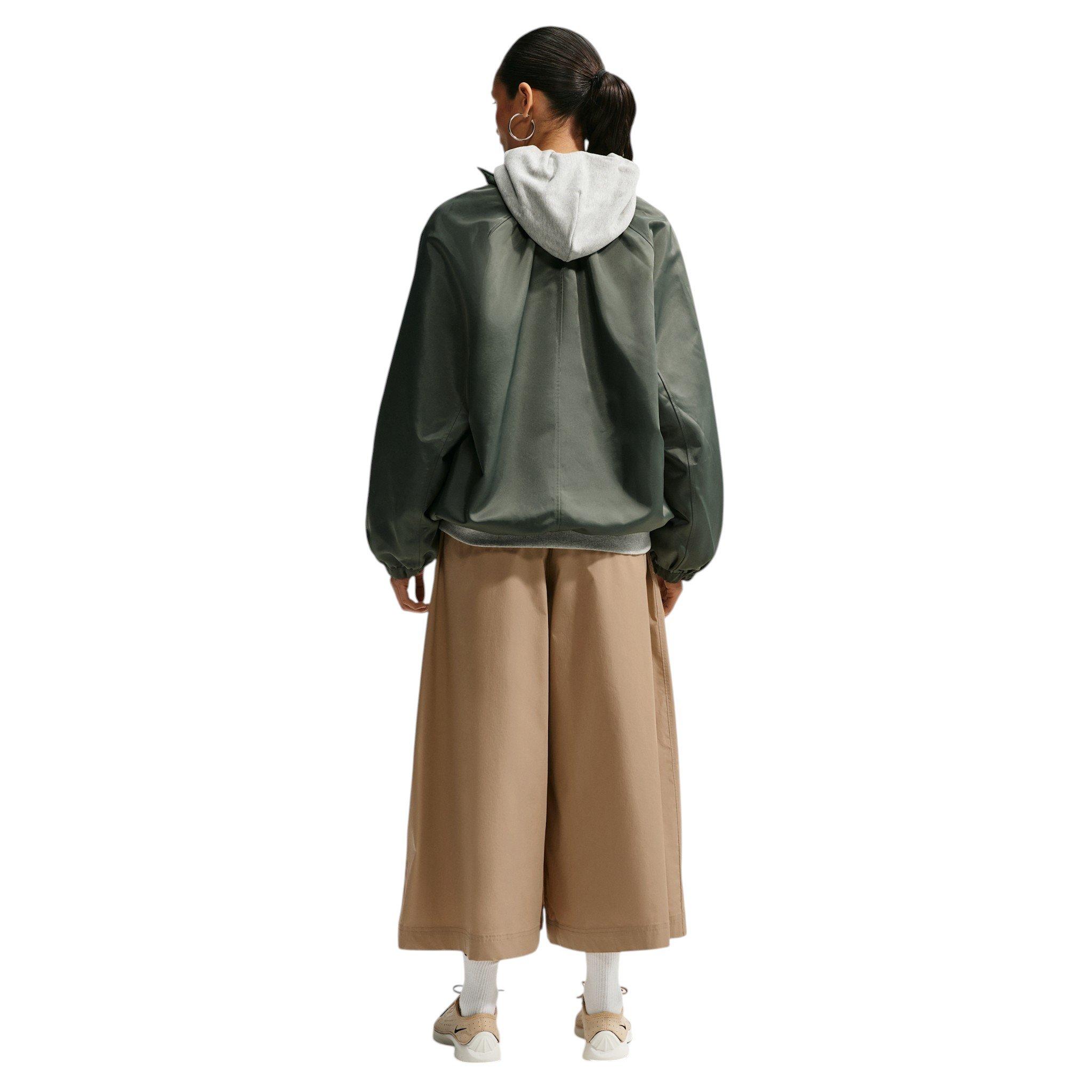 Nike Women's Sportswear Oversized Mid-Rise Poplin Culotte Pants - Beige - BEIGE