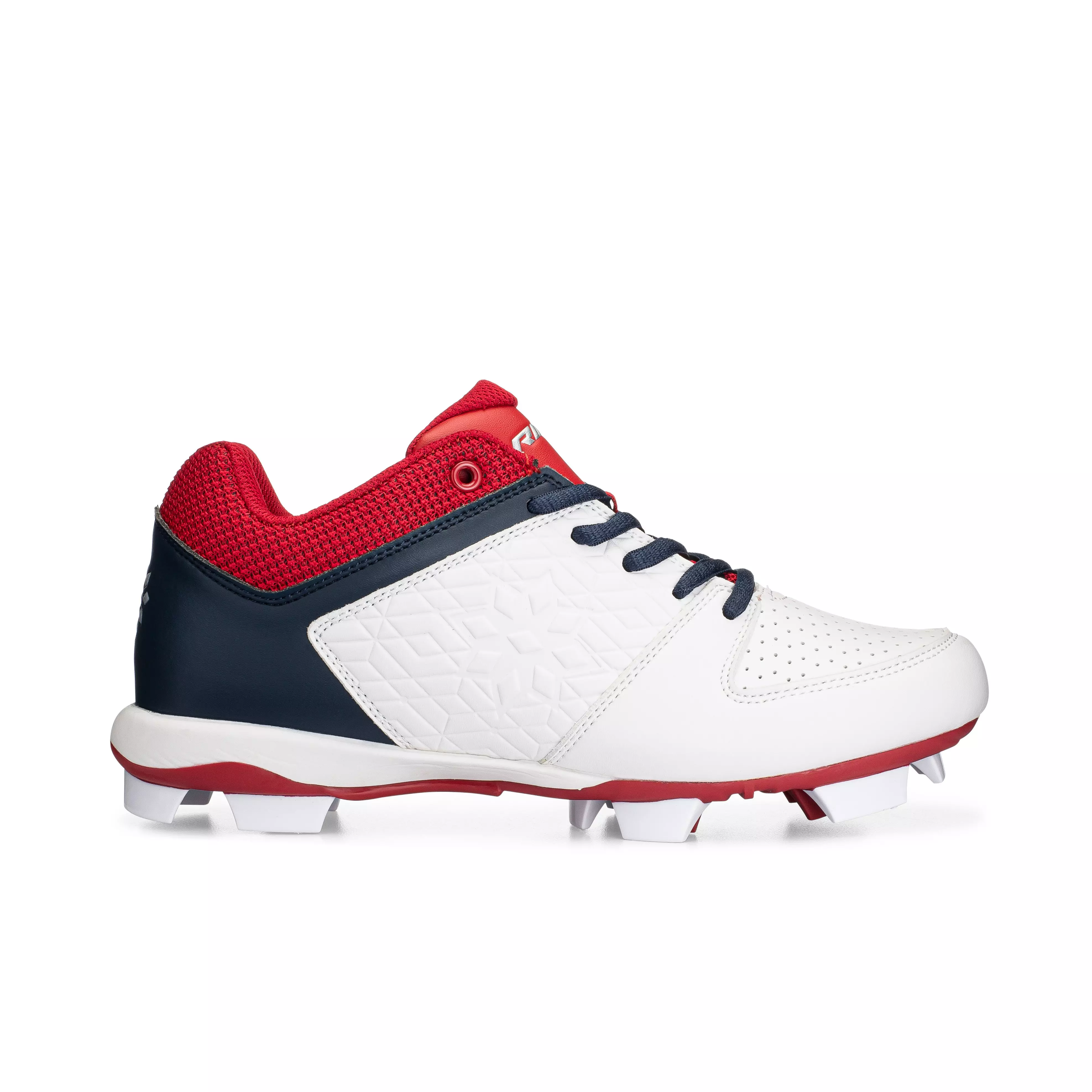RIP-IT Diamond "White/Red/Navy" Women's Softball Cleat - RED/WHITE/BLUE