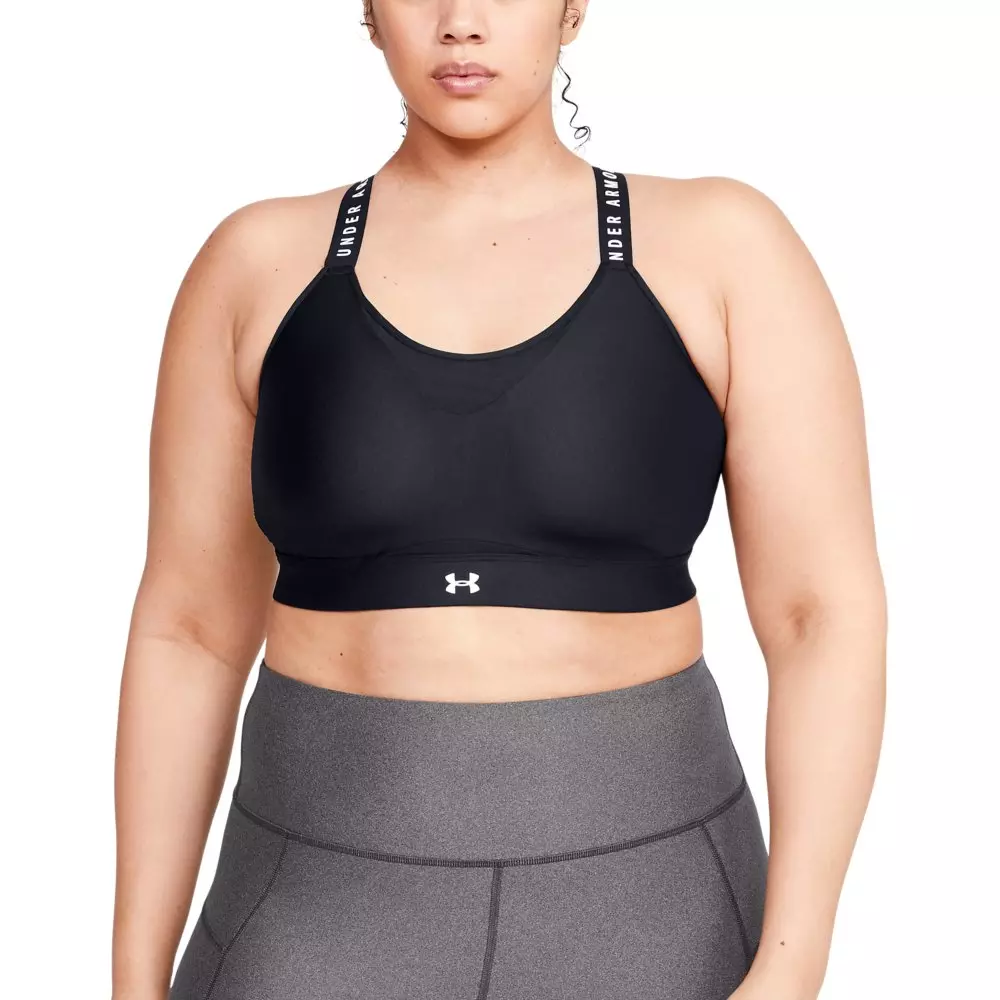 Under Armour Women's Infinity High Sports Bra - Black/White - BLACK/WHITE