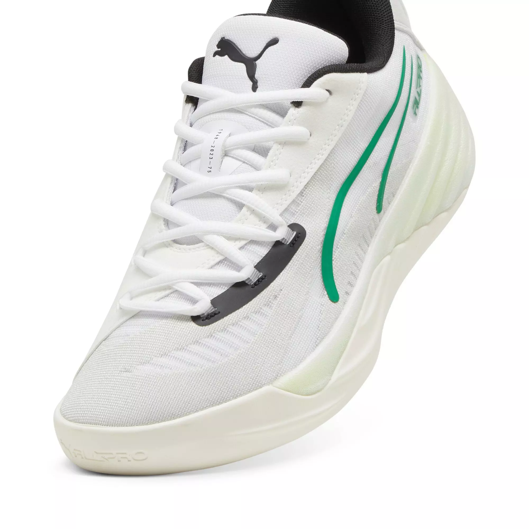 PUMA All-Pro Nitro "Warm White/Glacial Grey/Archive Green" Men's Basketball Shoe - WHITE/GREY/GREEN