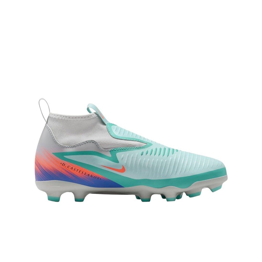 Nike Jr. Phantom 6 High Academy MG "Pistachio Frost/Hyper Orange" Grade School Kids' Soccer Cleat - PISTACHIO/ORANGE Thumbnail View 1