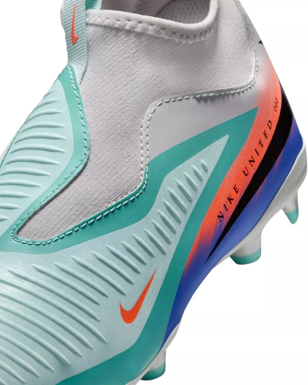 Nike Jr. Phantom 6 High Academy MG "Pistachio Frost/Hyper Orange" Grade School Kids' Soccer Cleat - PISTACHIO/ORANGE