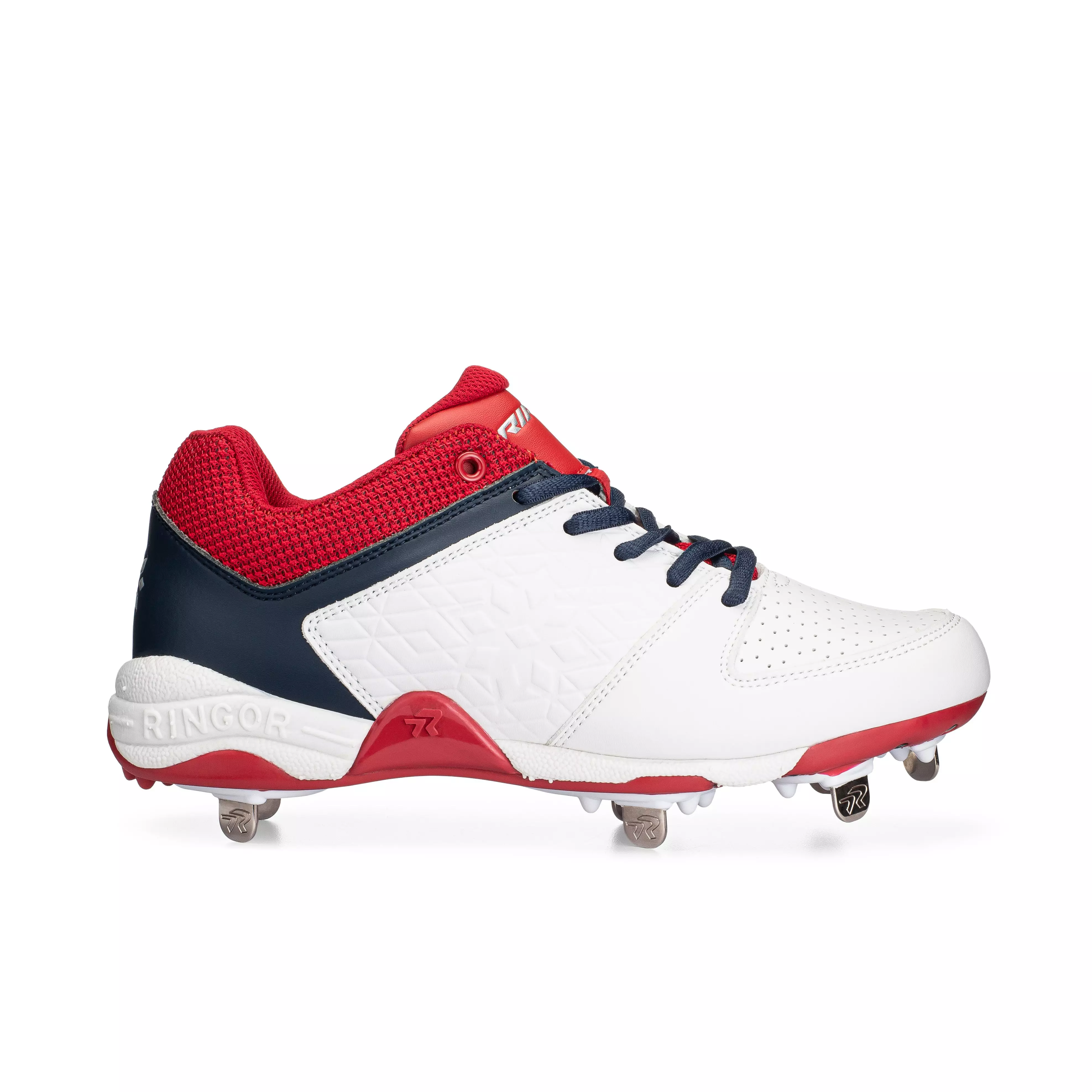 RIP-IT Diamond "Red/White/Navy" Women's Softball Cleat with Spikes - RED/WHITE/BLUE