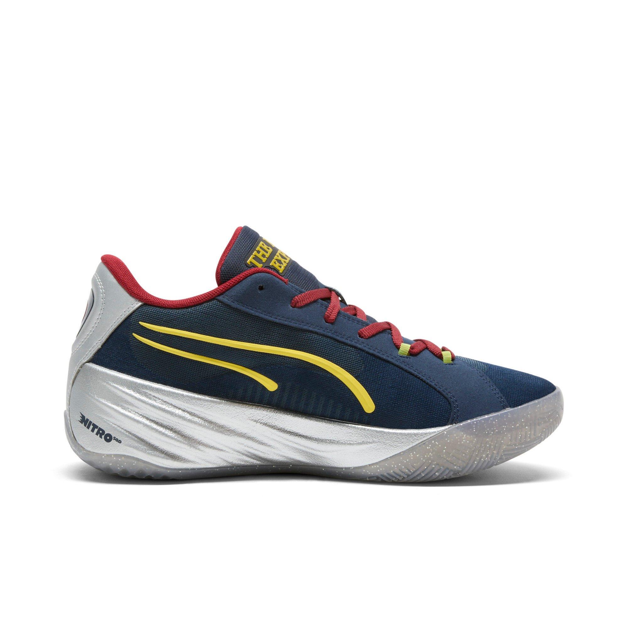 PUMA All-Pro Nitro Polar Express "Club Navy/Intense Red/Golden Fog" Men's Basketball Shoe - NAVY/RED/GOLDEN Thumbnail View 1