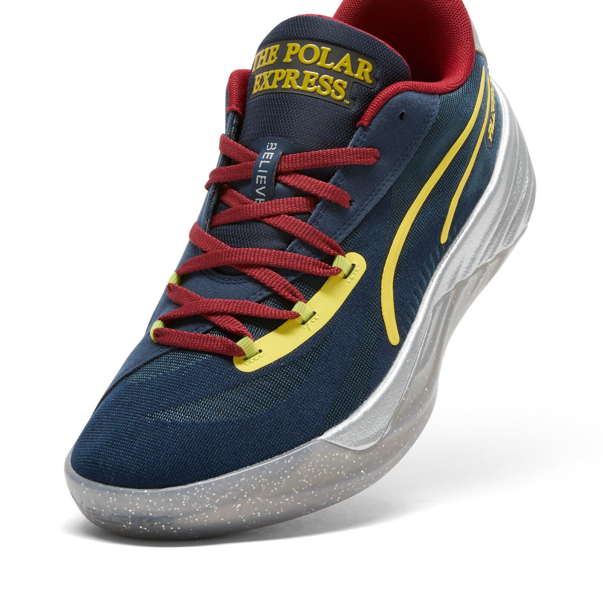 PUMA All-Pro Nitro Polar Express "Club Navy/Intense Red/Golden Fog" Men's Basketball Shoe - NAVY/RED/GOLDEN Thumbnail View 5