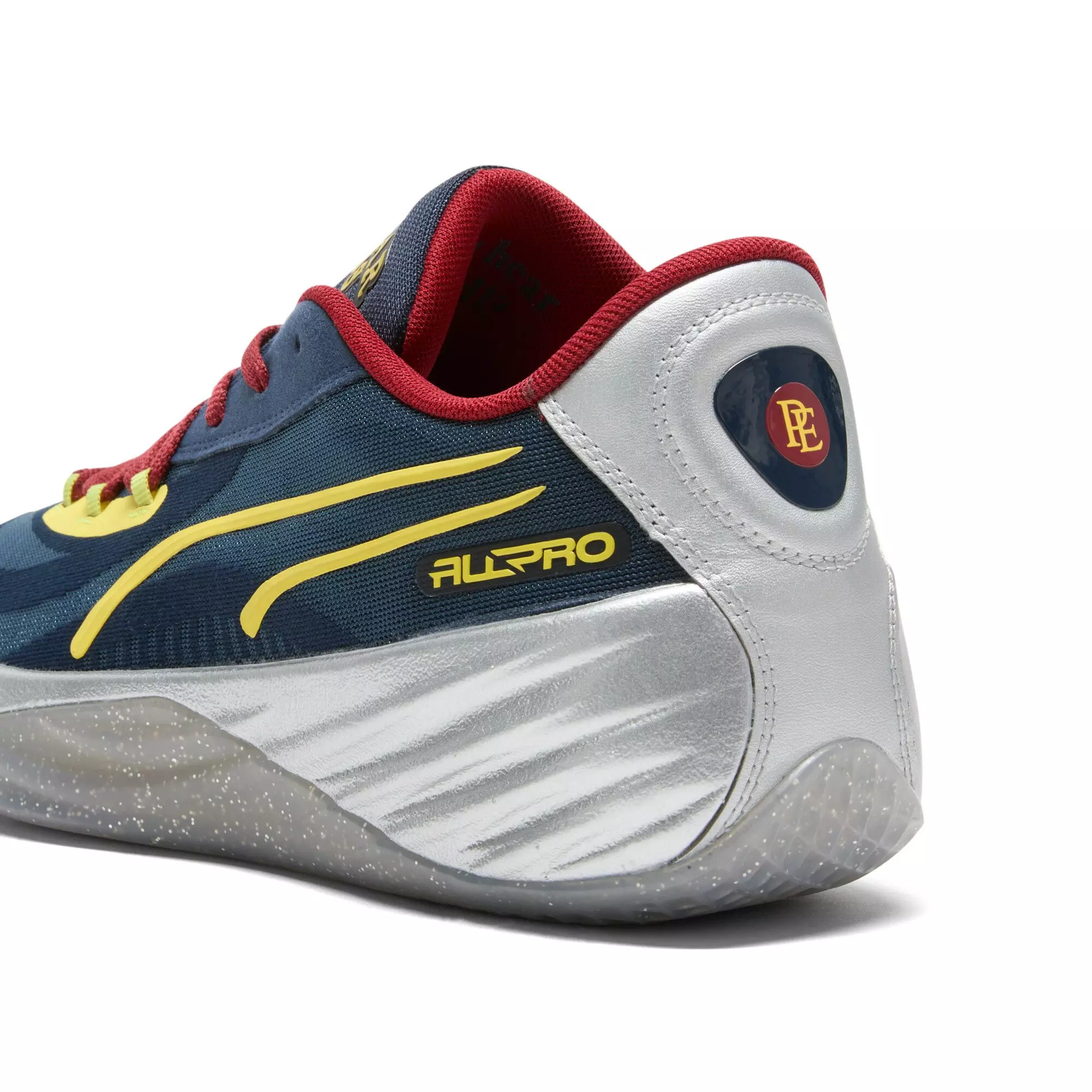 PUMA All-Pro Nitro Polar Express "Club Navy/Intense Red/Golden Fog" Men's Basketball Shoe - NAVY/RED/GOLDEN