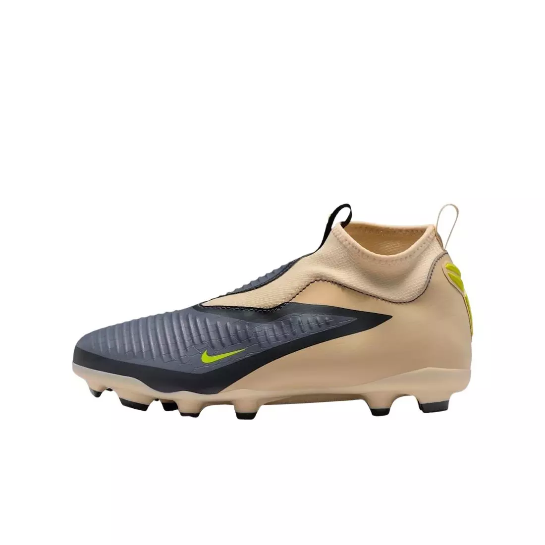 Nike Jr. Phantom 6 High Academy MG "Phantom/Black" Grade School Kids' Soccer Cleat - PHANTOM/BLACK