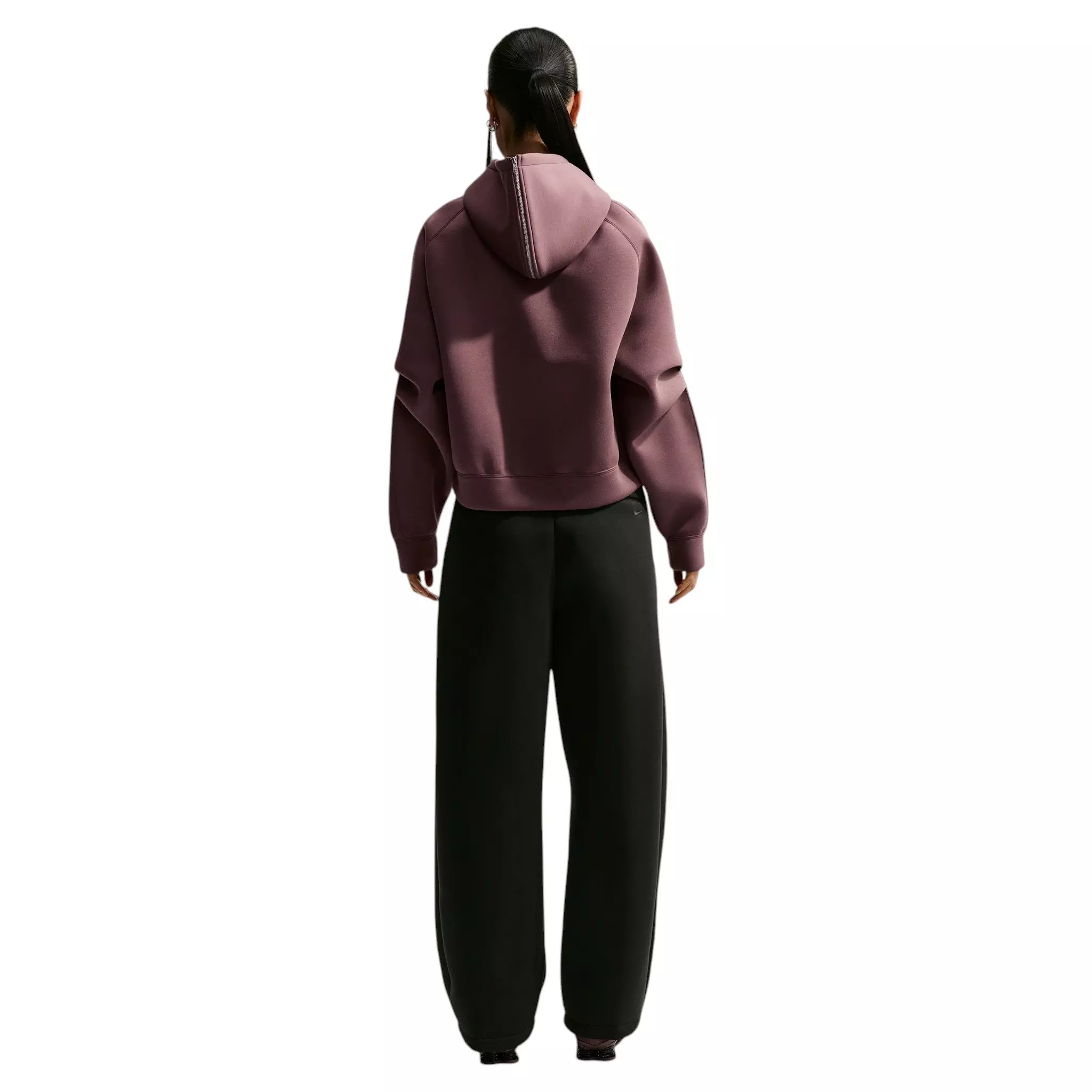 Nike Women's Pregame Fleece Loose Mid-Rise Trousers - Black - BLACK