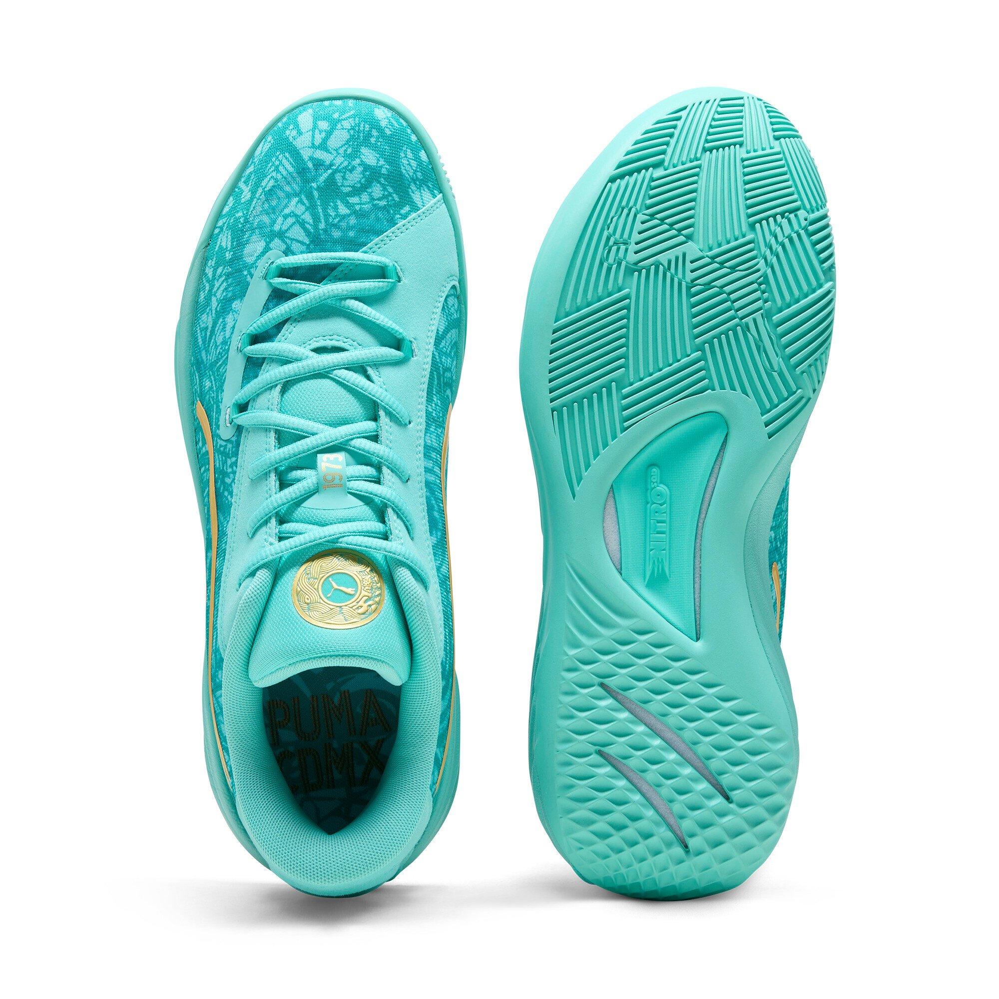 PUMA All-Pro Nitro Mexico "Aquatic/Sparkling Green" Men's Basketball Shoe - AQUATIC/GREEN Thumbnail View 4