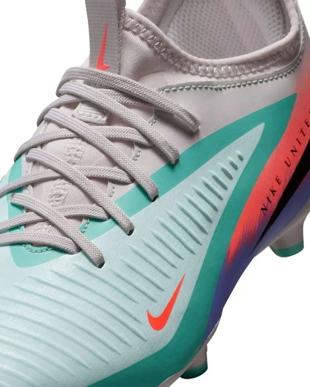 Nike JR Phantom 6 Low Academy MG "Pistachio Frost/Hyper Orange" Grade School Kids' Soccer Cleat - PISTACHIO/ORANGE