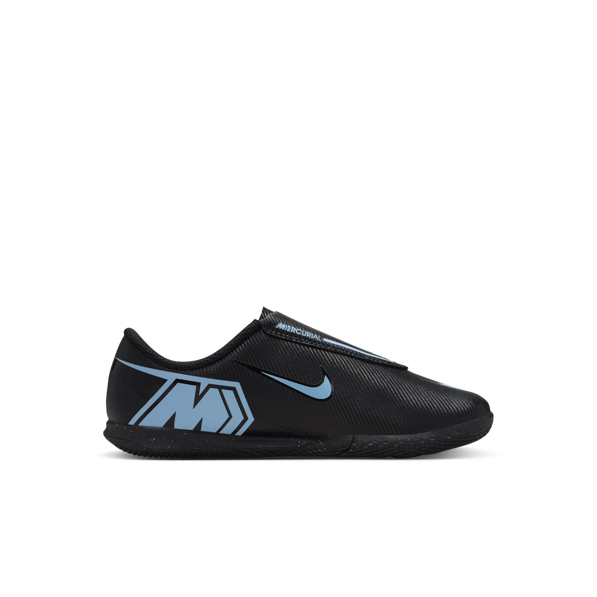 Nike Jr. Mercurial Vapor 16 Club IC "Black/Ice Blue" Preschool Kids' Soccer Shoe - BLACK/BLUE Thumbnail View 1