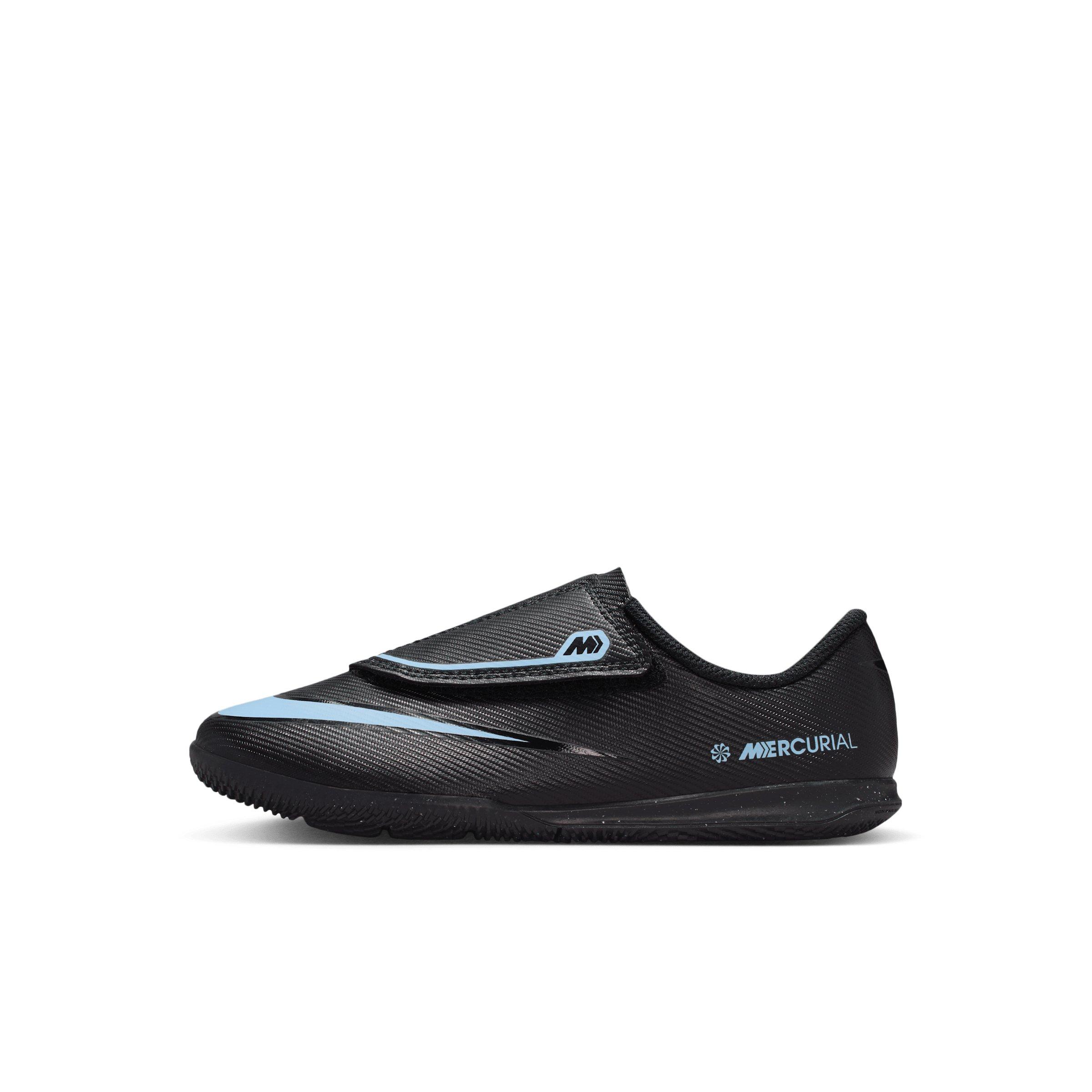 Nike Jr. Mercurial Vapor 16 Club IC "Black/Ice Blue" Preschool Kids' Soccer Shoe - BLACK/BLUE Thumbnail View 2