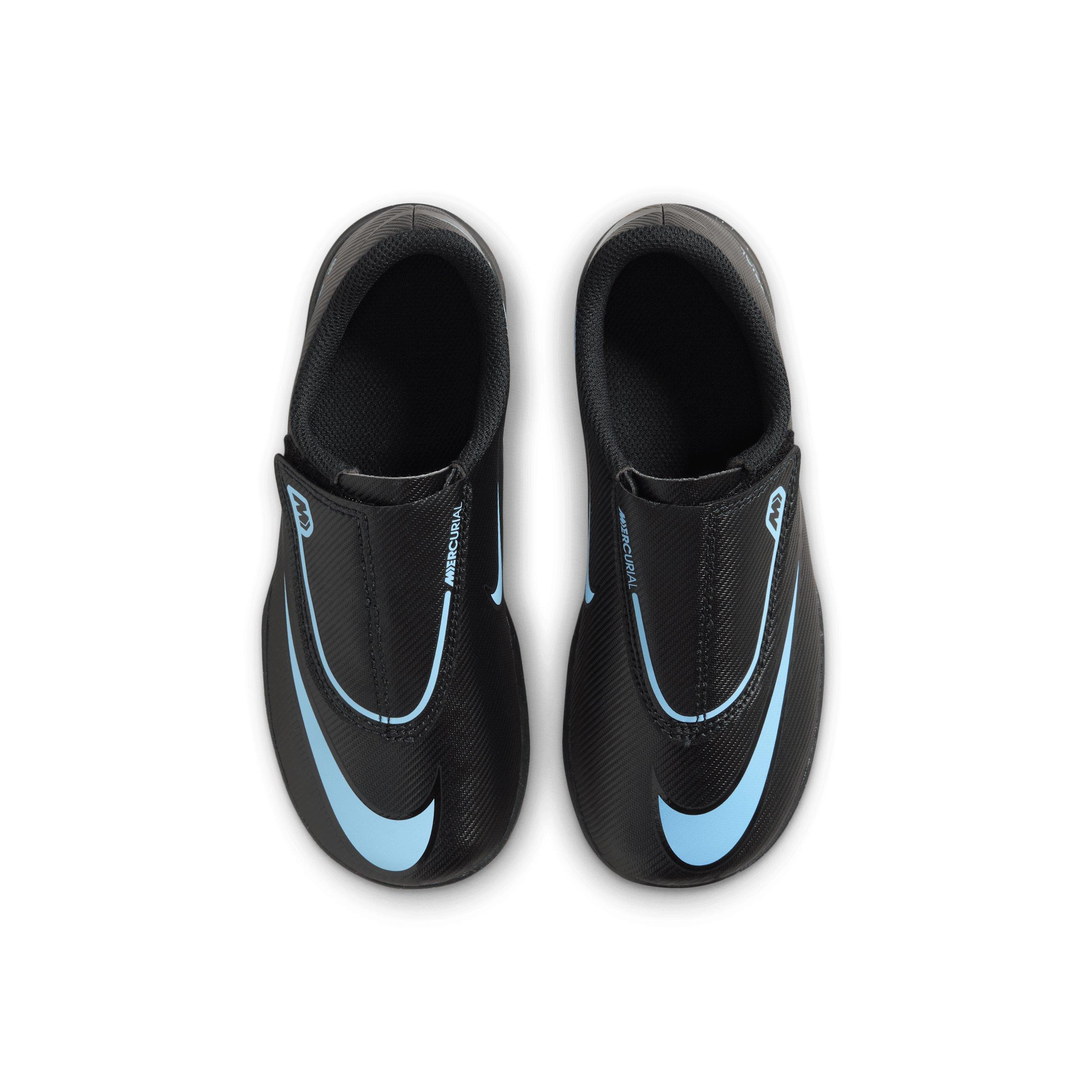 Nike Jr. Mercurial Vapor 16 Club IC "Black/Ice Blue" Preschool Kids' Soccer Shoe - BLACK/BLUE Thumbnail View 4