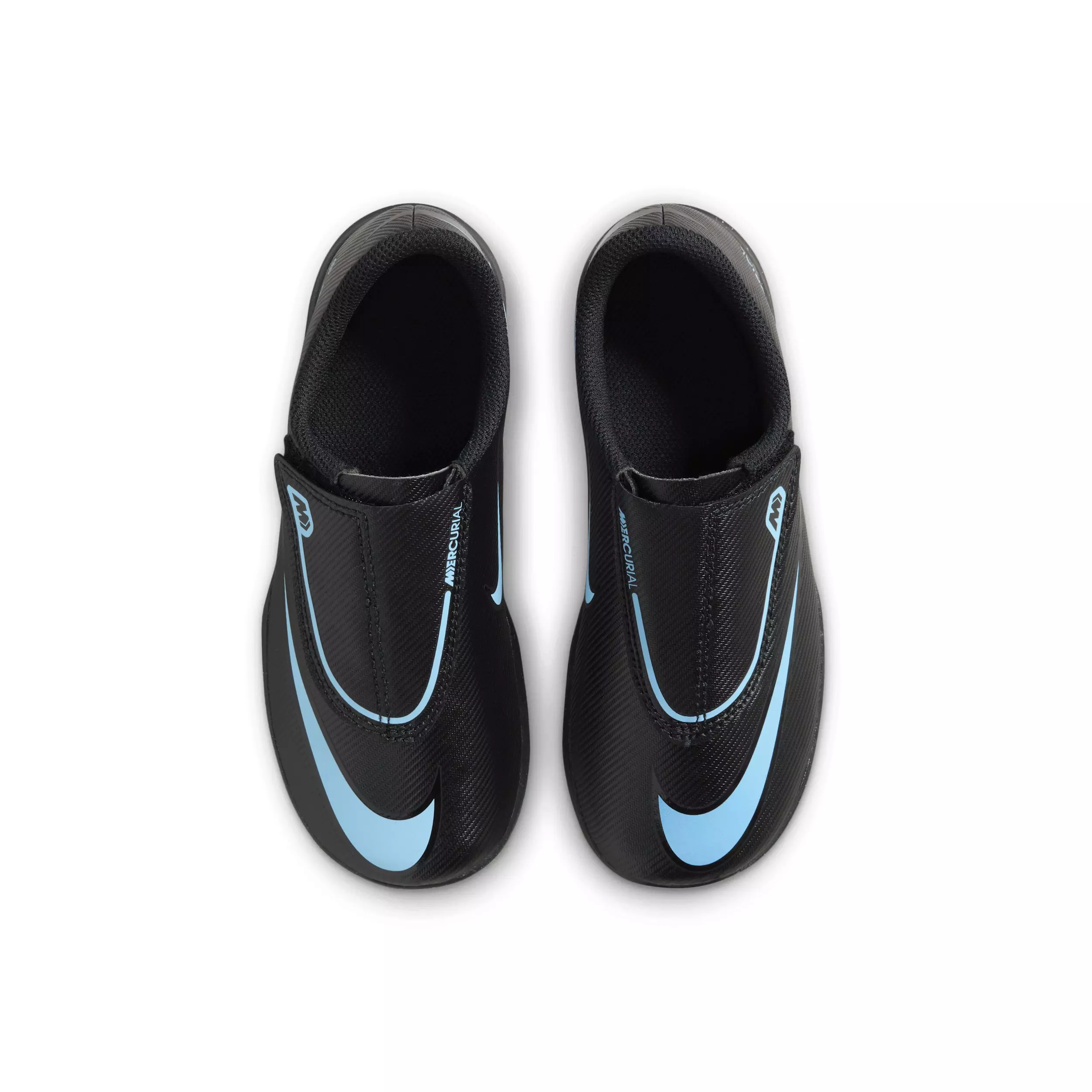 Nike Jr. Mercurial Vapor 16 Club IC "Black/Ice Blue" Preschool Kids' Soccer Shoe - BLACK/BLUE