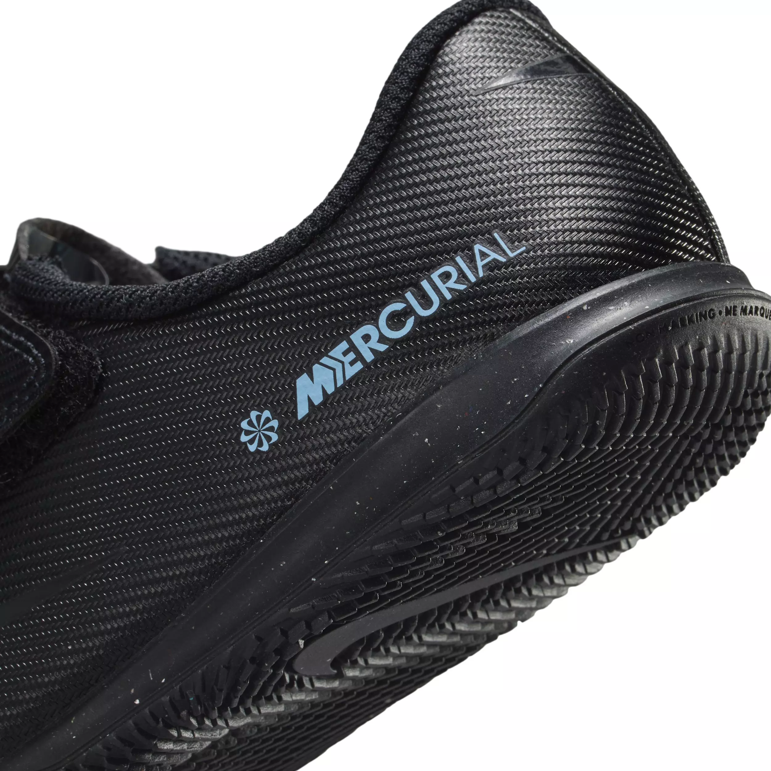 Nike Jr. Mercurial Vapor 16 Club IC "Black/Ice Blue" Preschool Kids' Soccer Shoe - BLACK/BLUE