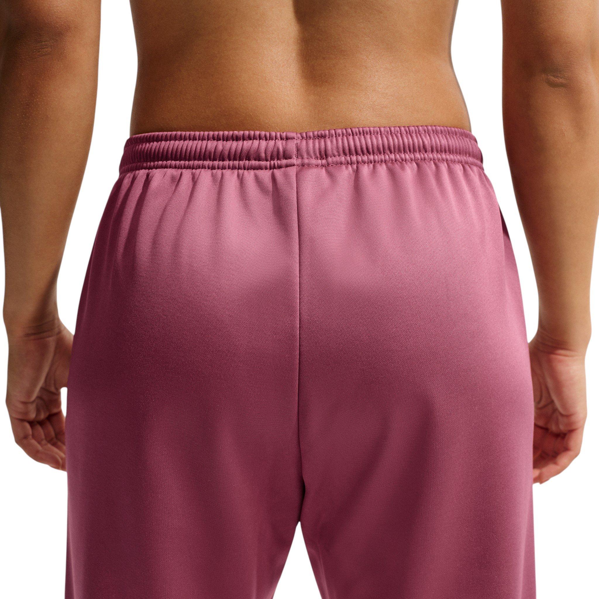 Nike Women's Studio Fleece Sport Therma-FIT Mid-Rise Pants - Pink Smoke - PINK SMOKE