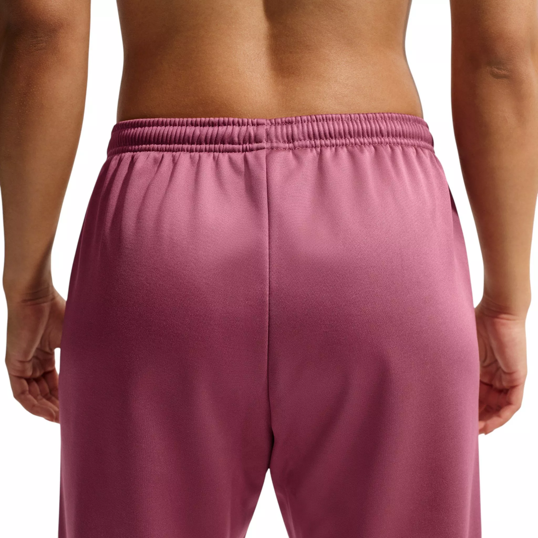 Nike Women's Studio Fleece Sport Therma-FIT Mid-Rise Pants - Pink Smoke - PINK SMOKE