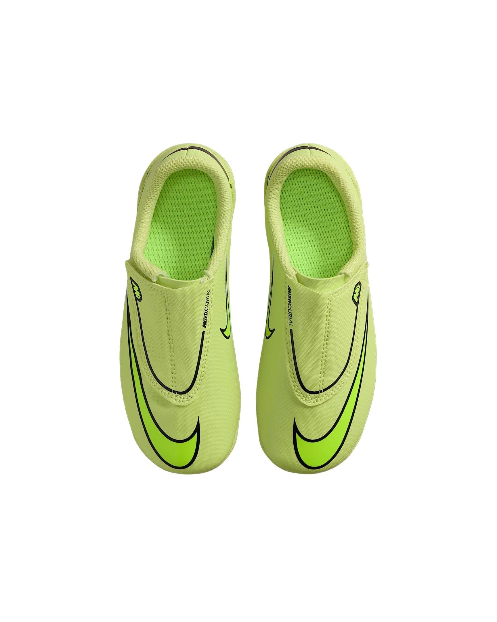 Nike Jr. Mercurial Vapor 16 Club MG "Limelight/Hyper Crimson/Volt" Preschool Kids' Soccer Cleat - LIMELIGHT/CRIMSON/VOLT Thumbnail View 4