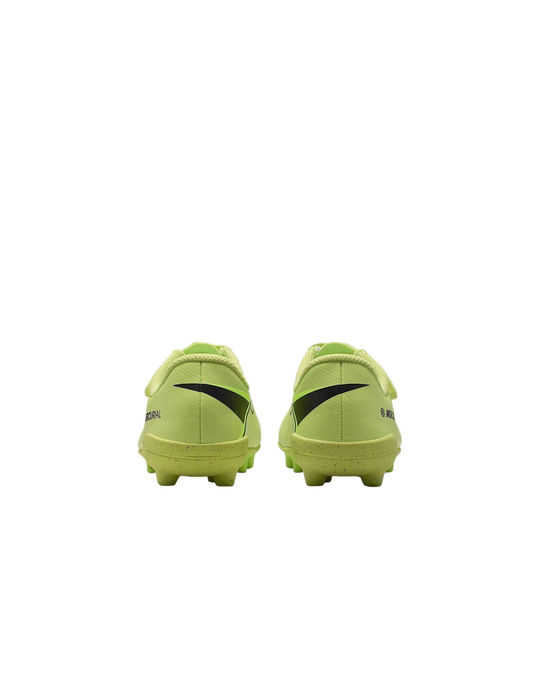 Nike Jr. Mercurial Vapor 16 Club MG "Limelight/Hyper Crimson/Volt" Preschool Kids' Soccer Cleat - LIMELIGHT/CRIMSON/VOLT Thumbnail View 5