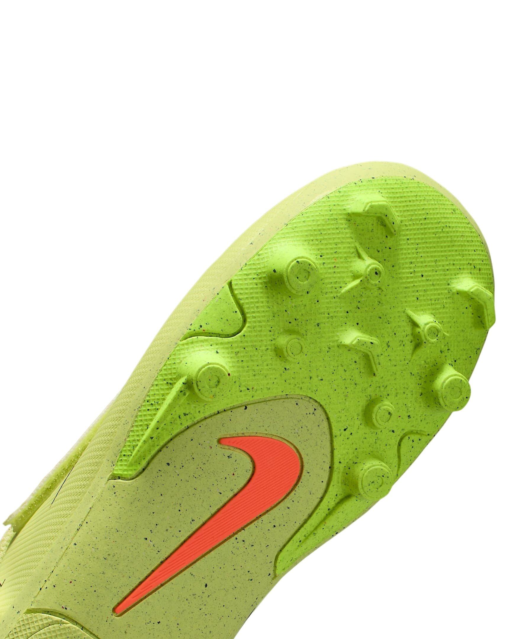 Nike Jr. Mercurial Vapor 16 Club MG "Limelight/Hyper Crimson/Volt" Preschool Kids' Soccer Cleat - LIMELIGHT/CRIMSON/VOLT Thumbnail View 7