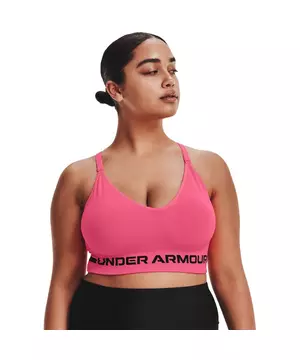 Details about   Under Armour UA Low Impact Seamless Long Heather Dash Pink Sports Bra S 