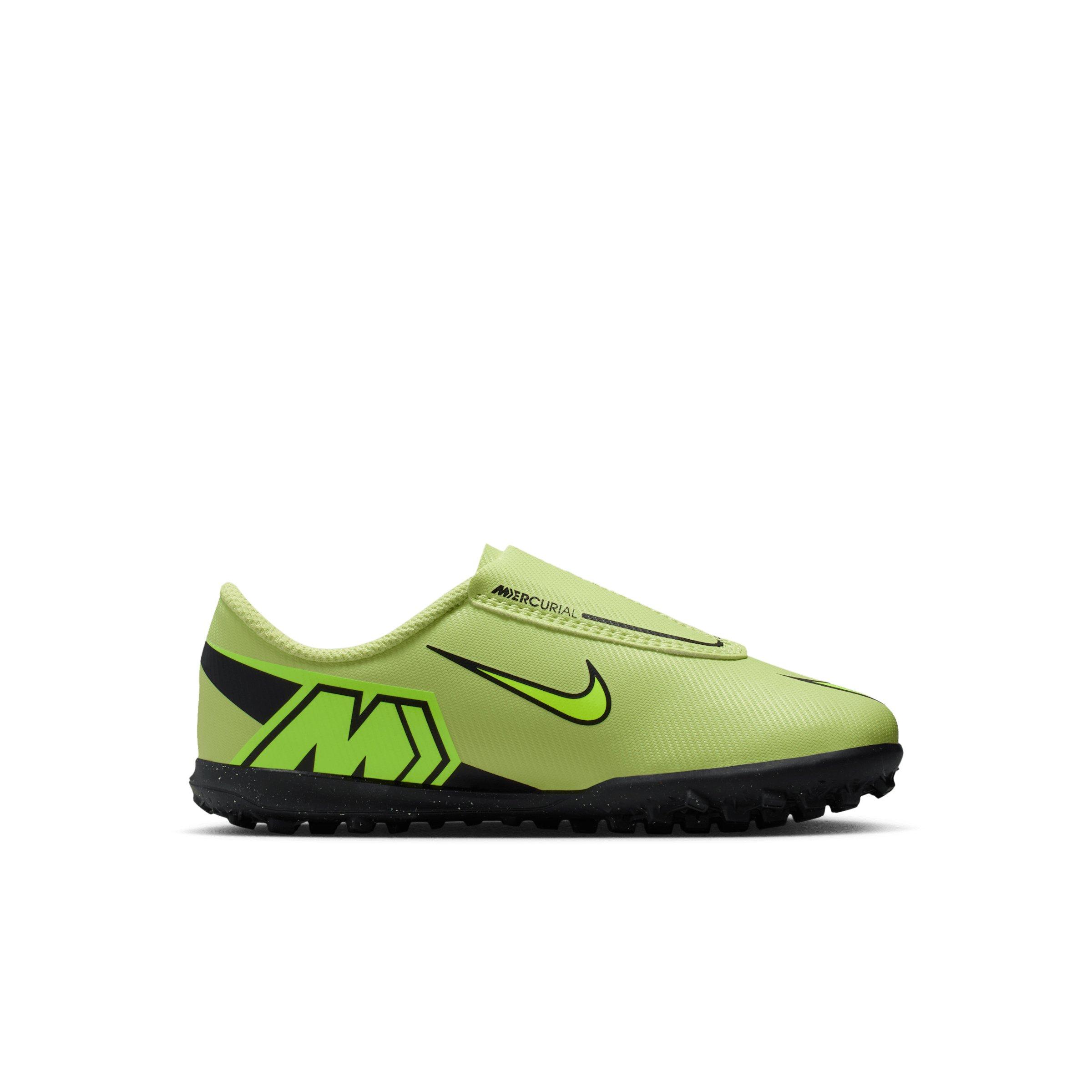Nike Jr. Mercurial Vapor 16 Club Turf Preschool Kids' "Limelight/Hyper Crimson/Volt" Soccer Shoe